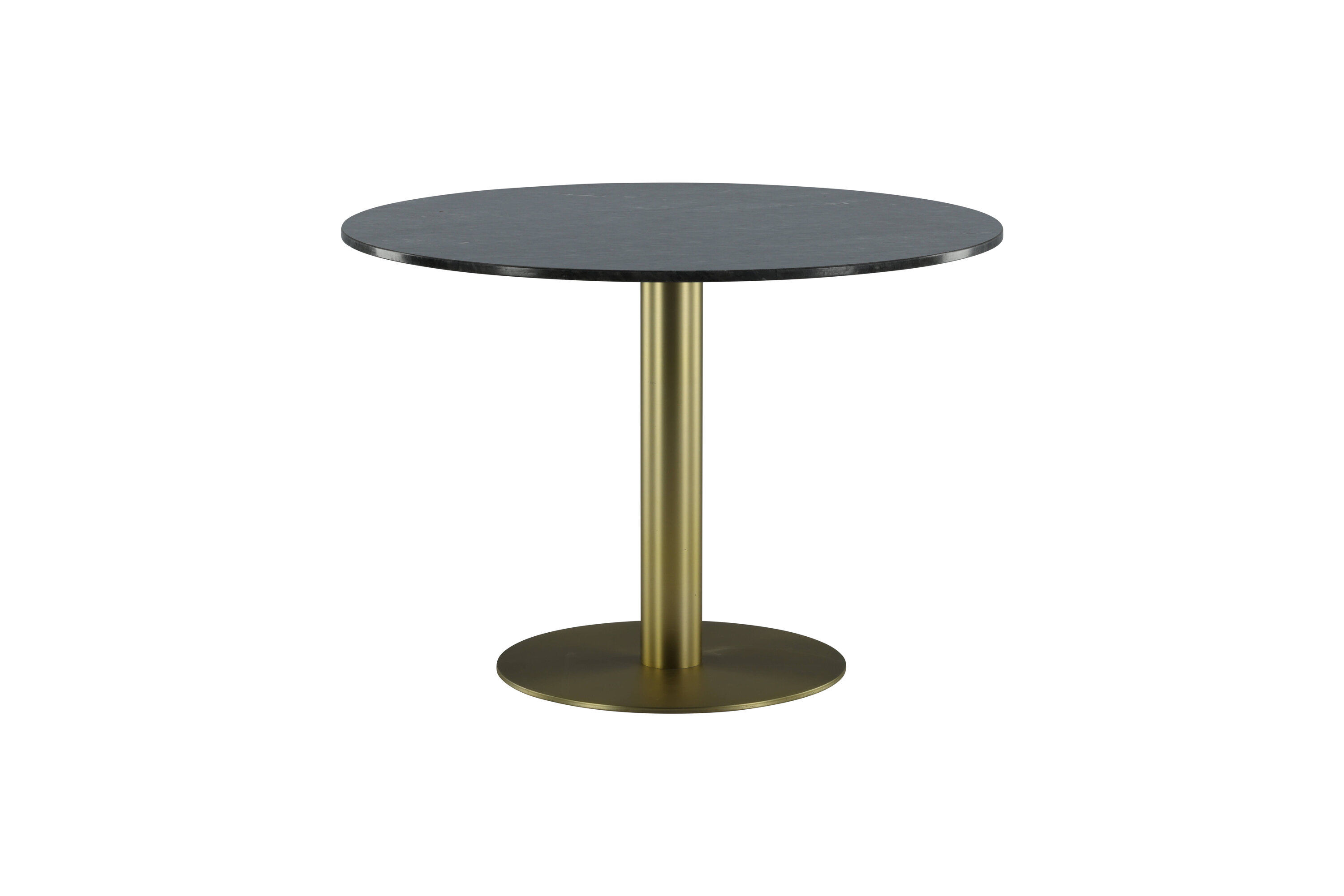 Estelle Dining Table Grey Marble Brass Ø106cm