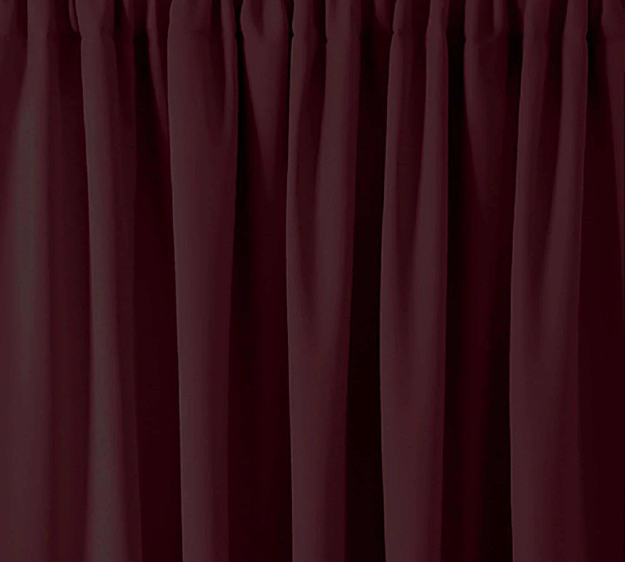 Vorhang mit Kräuselband Textil Rot
