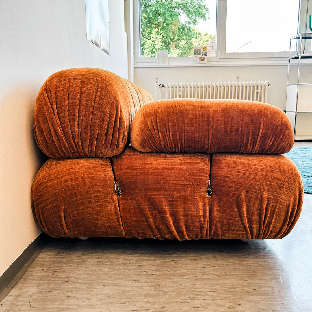 Camaleonda Sofa Chenille Stoff Orange Curry
