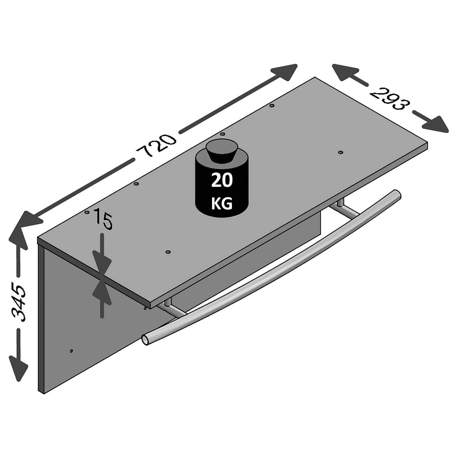 Suse Wall-Mounted Coat Rack High-Gloss White