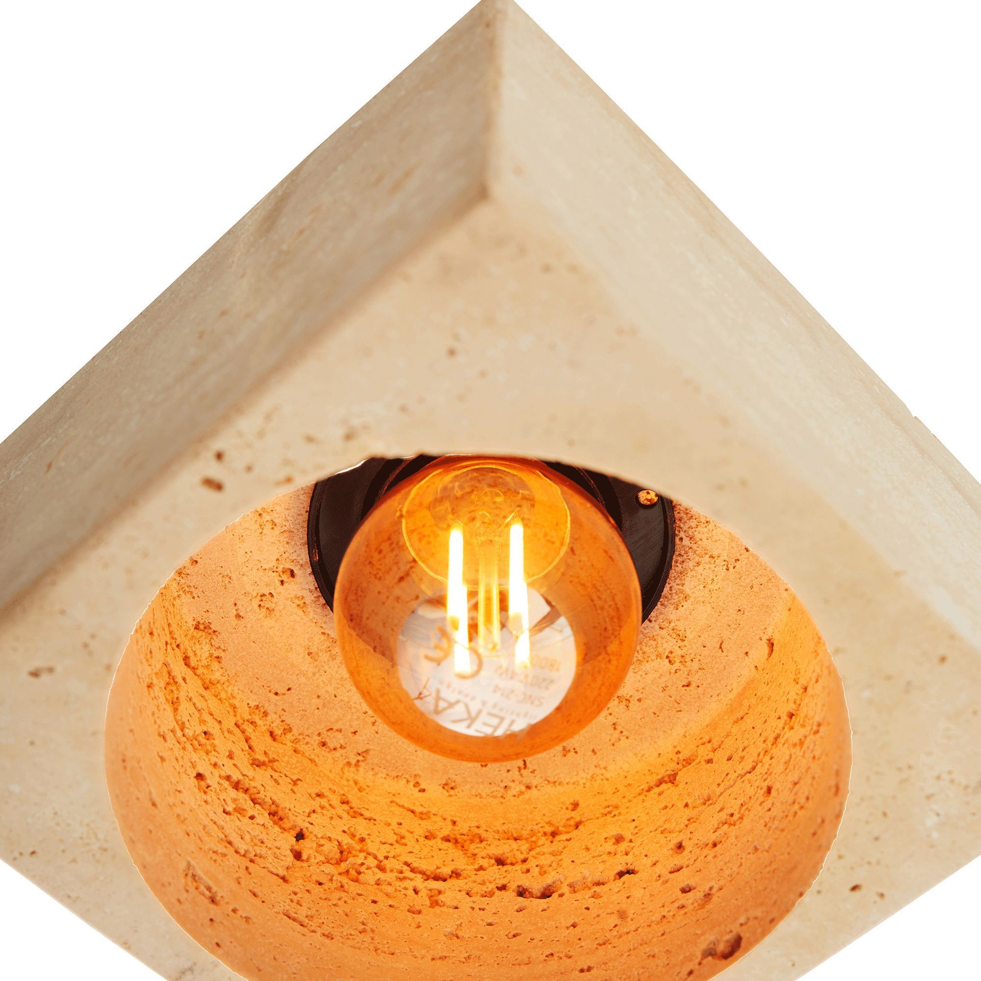 Suala Lampada a sospensione Legno di noce Travertino Marrone