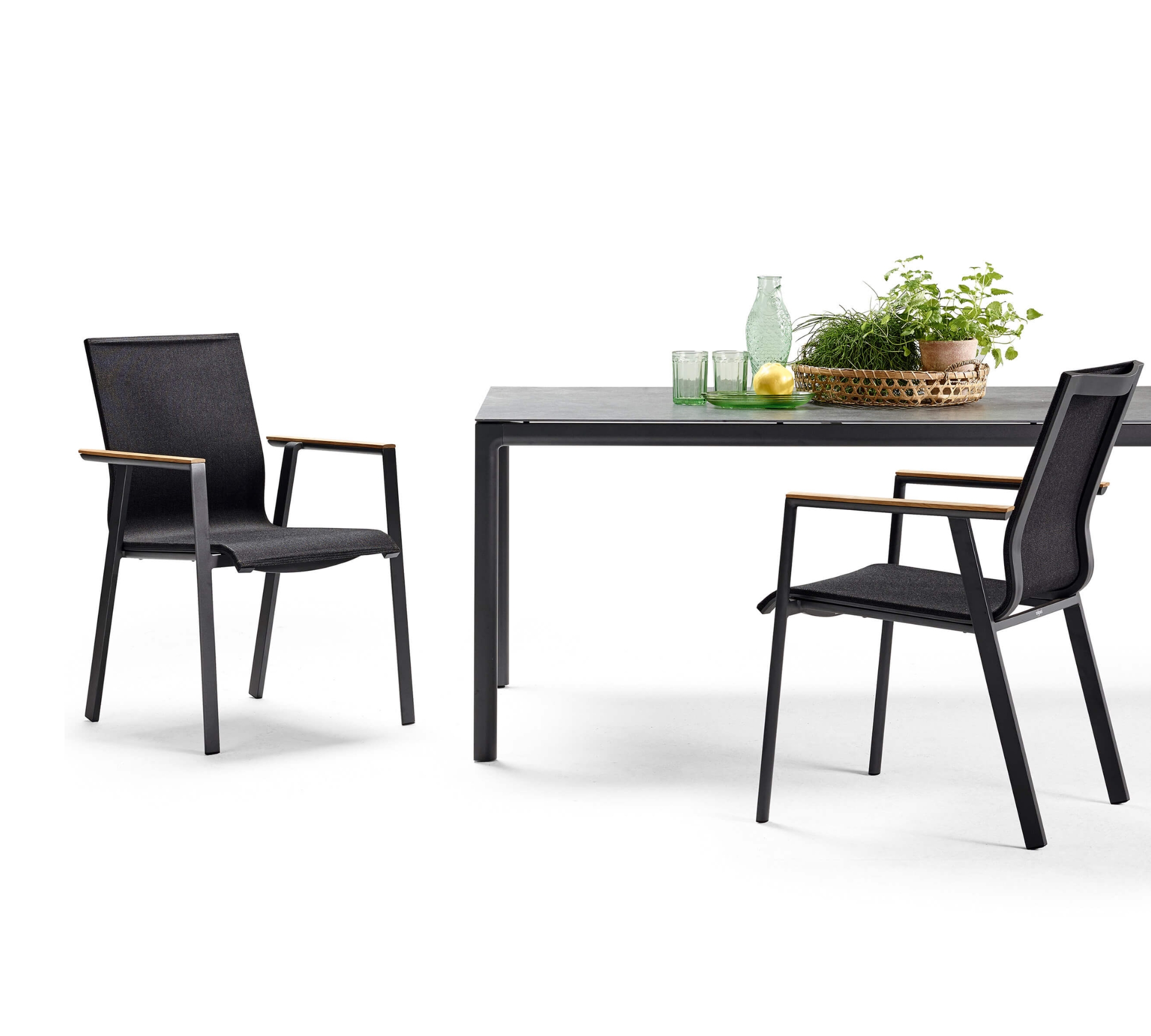 Soft Tisch Aluminium HPL-Platte Anthrazit 160 x 100 cm