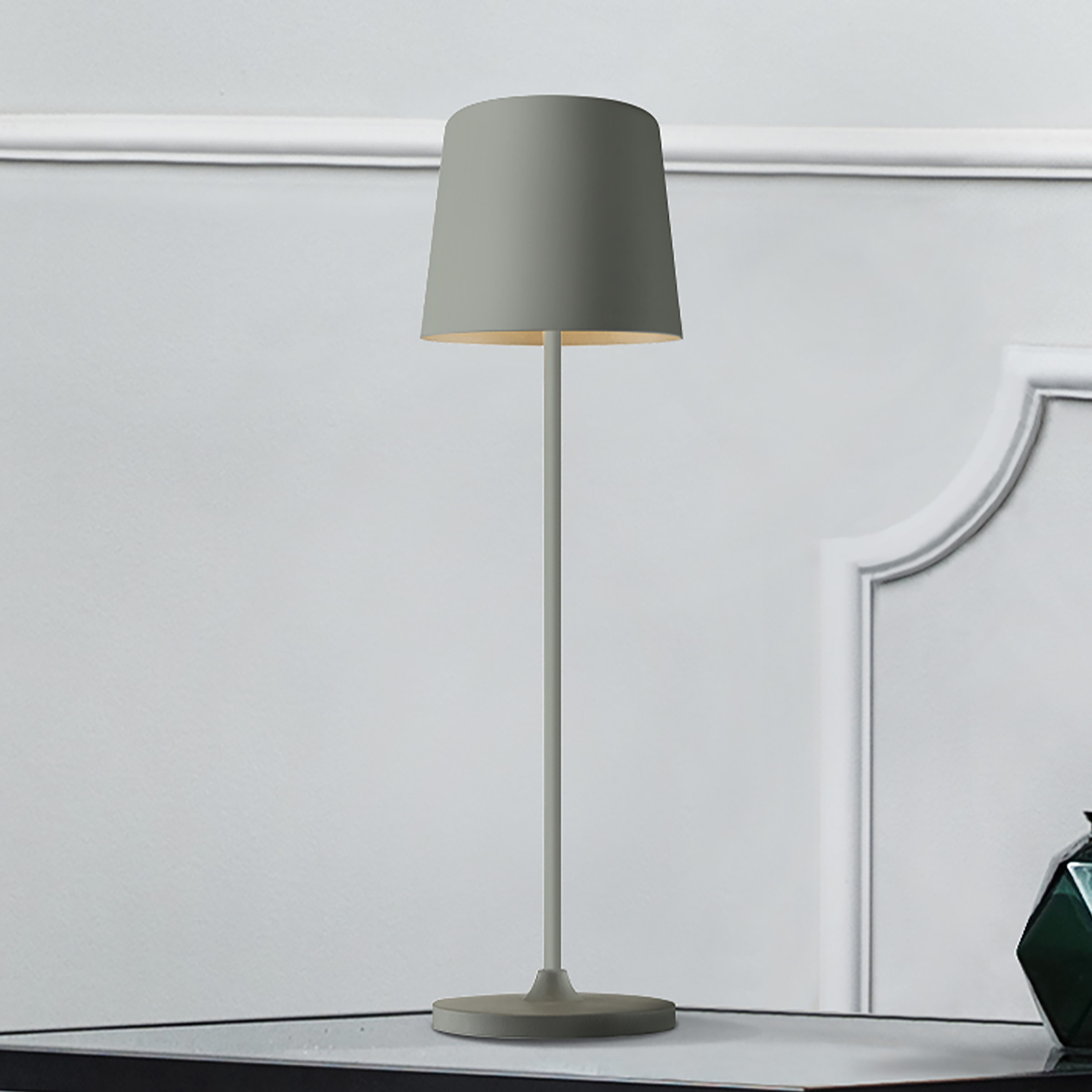 LED-Tischleuchte Kaami Grau 