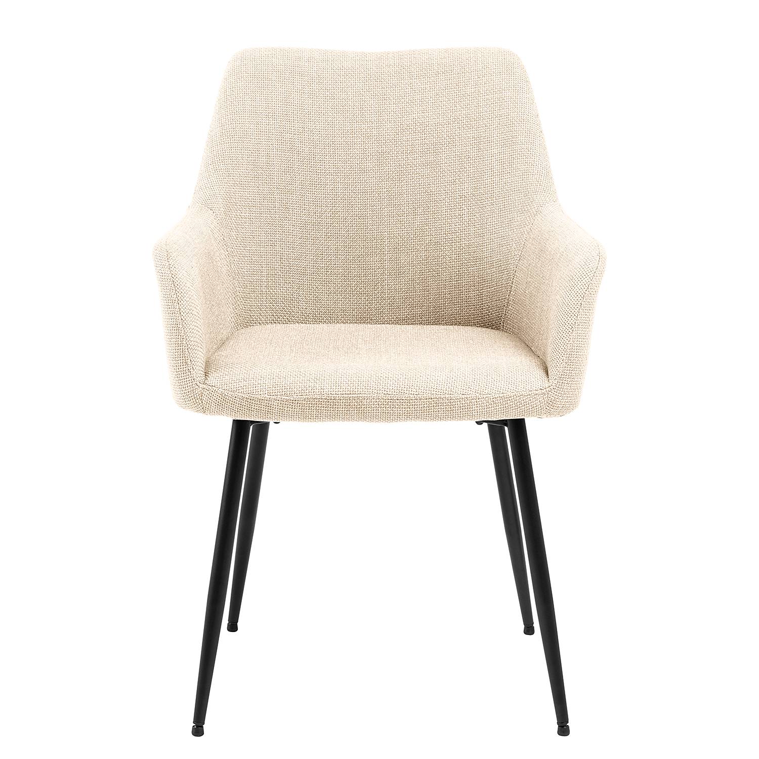 2x MAYBEE Armchair Woven fabric Steel Beige