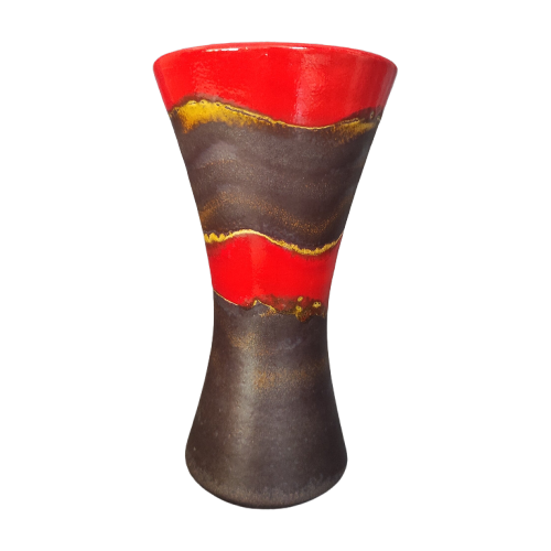 Model 103/22 Vase Keramik Schwarz Rot