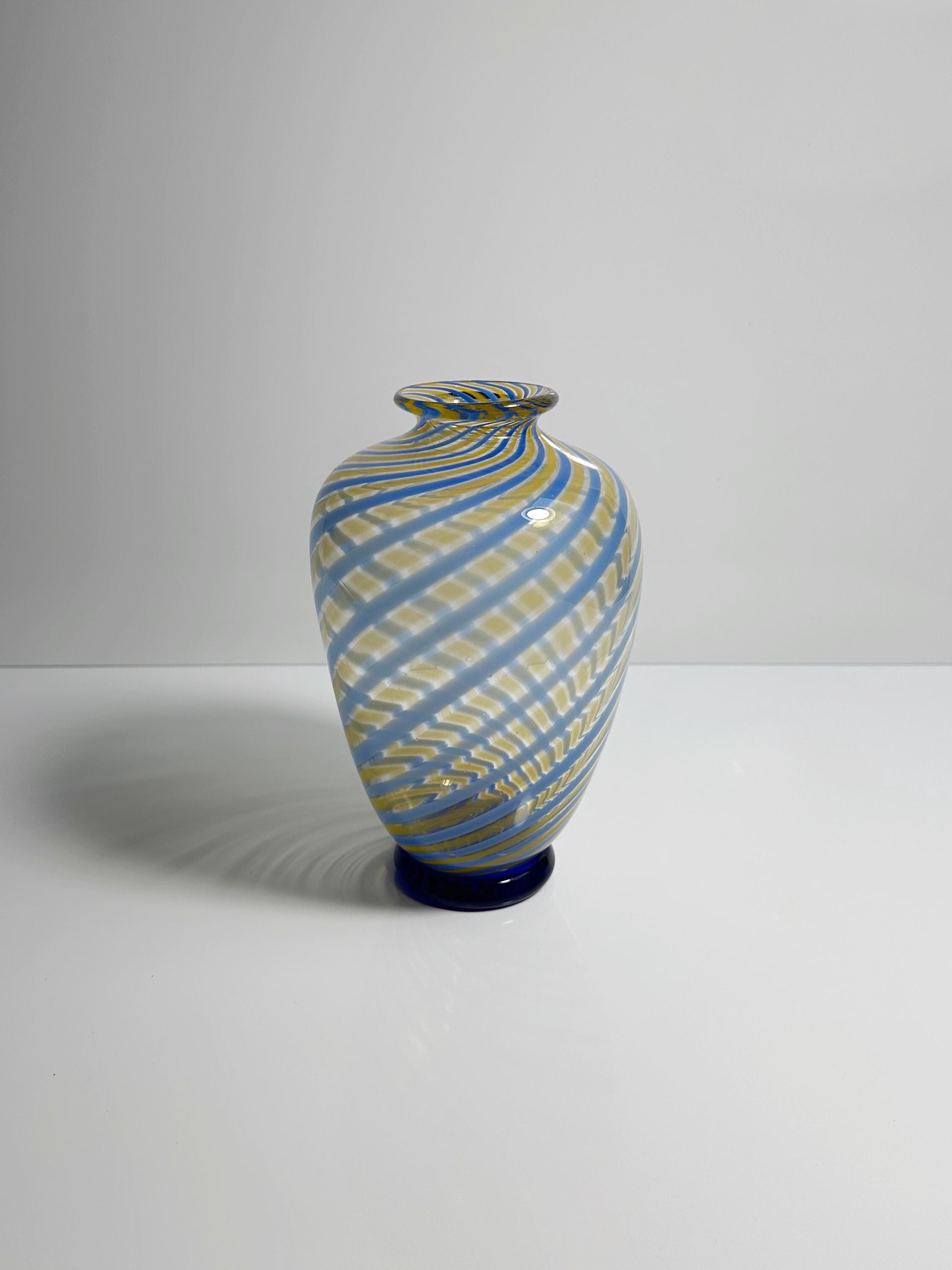 Vintage Vase Muranoglas Mehrfarbig 1950er Jahre