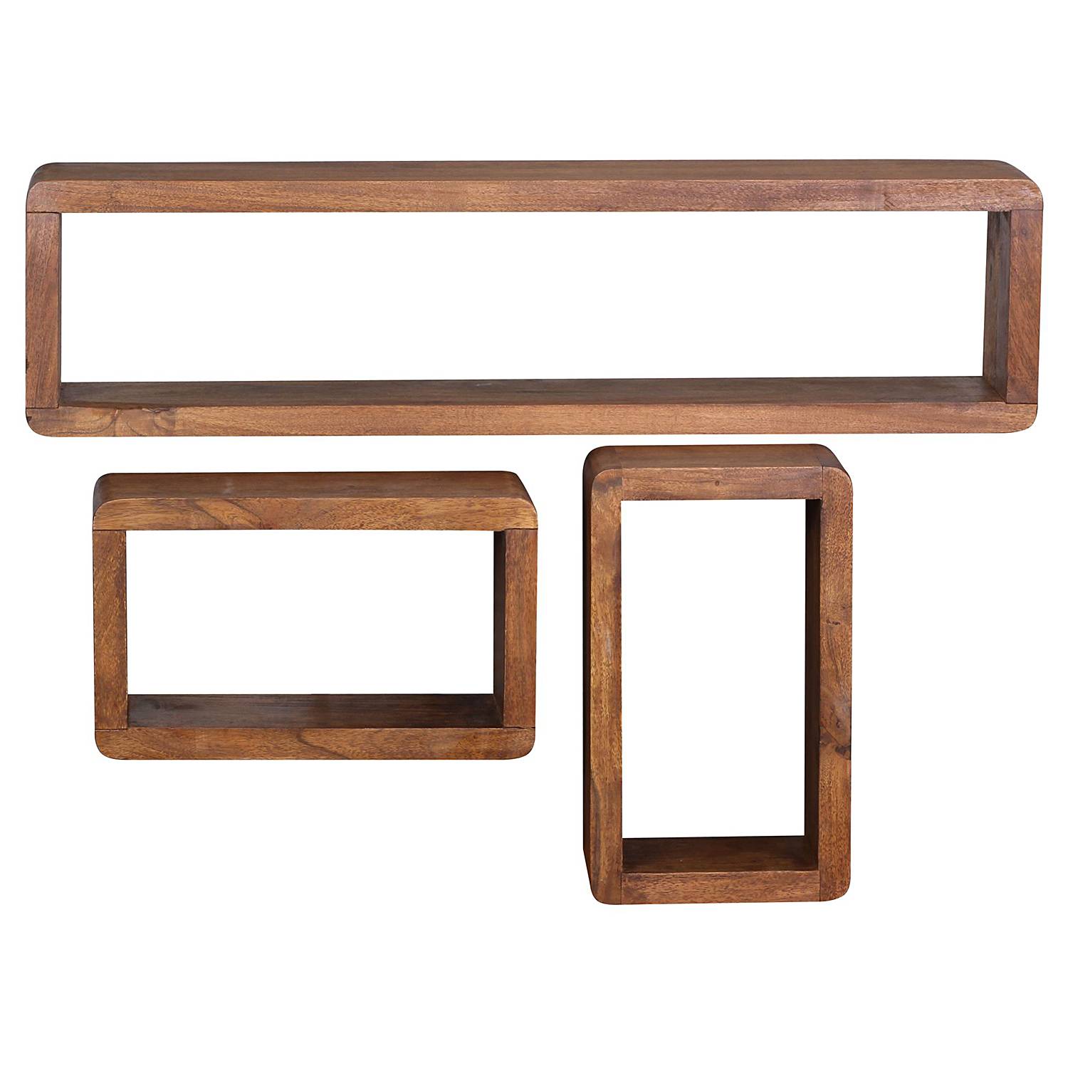 3x Pichl Wandregal Sheesham Massiv