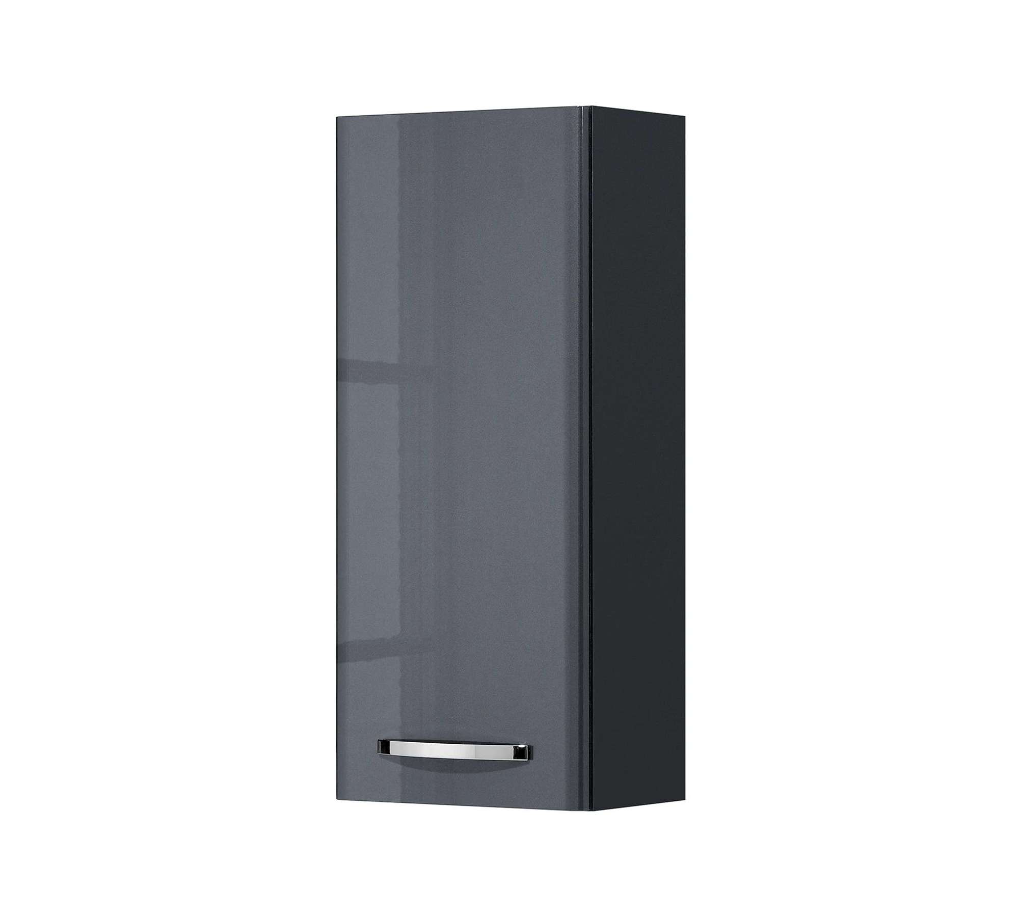 Hängeschrank Holz Metall Anthrazit