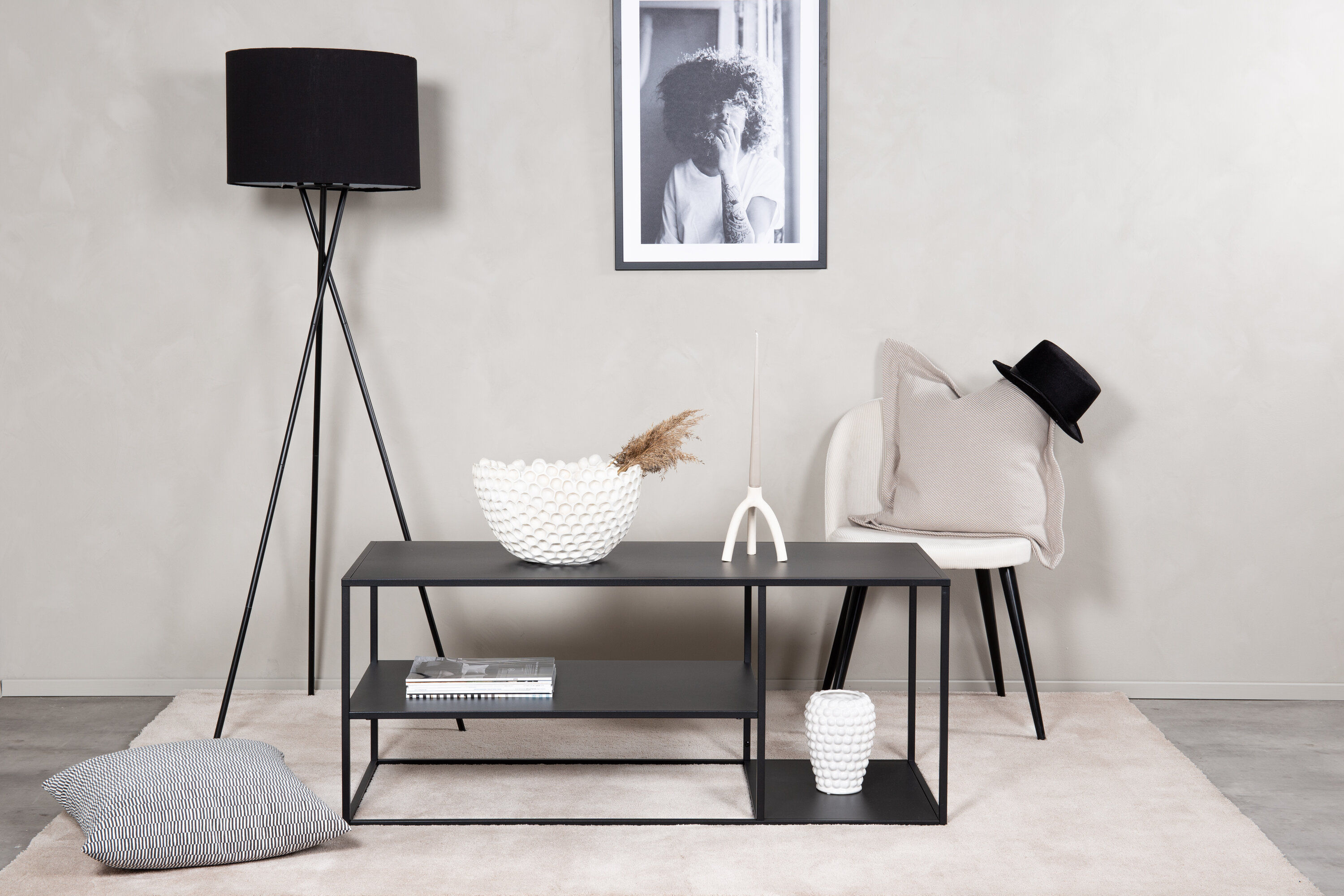 Coffee table Steel Black
