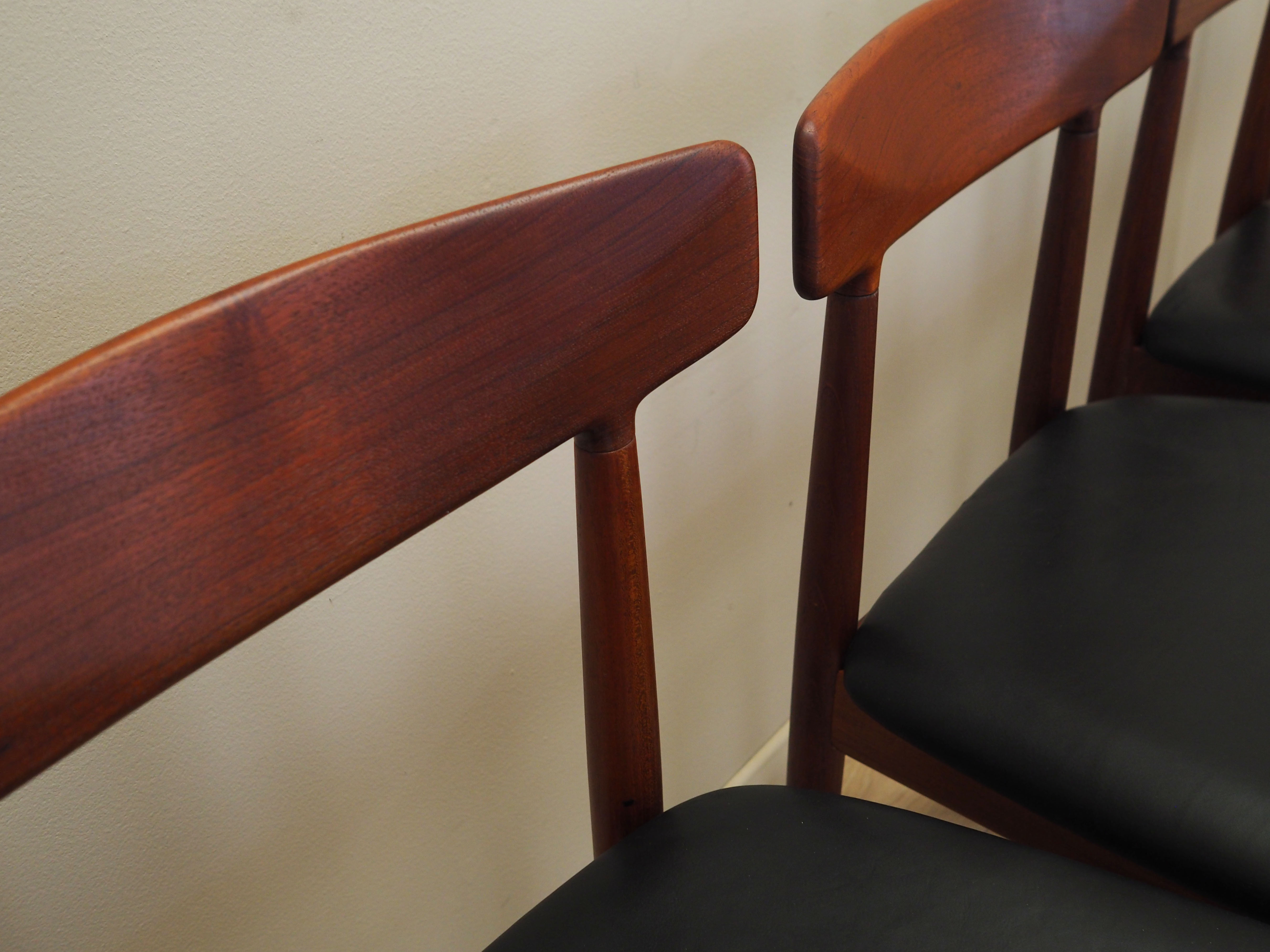 4x Vintage Dining Chair Teak Wood 1960s