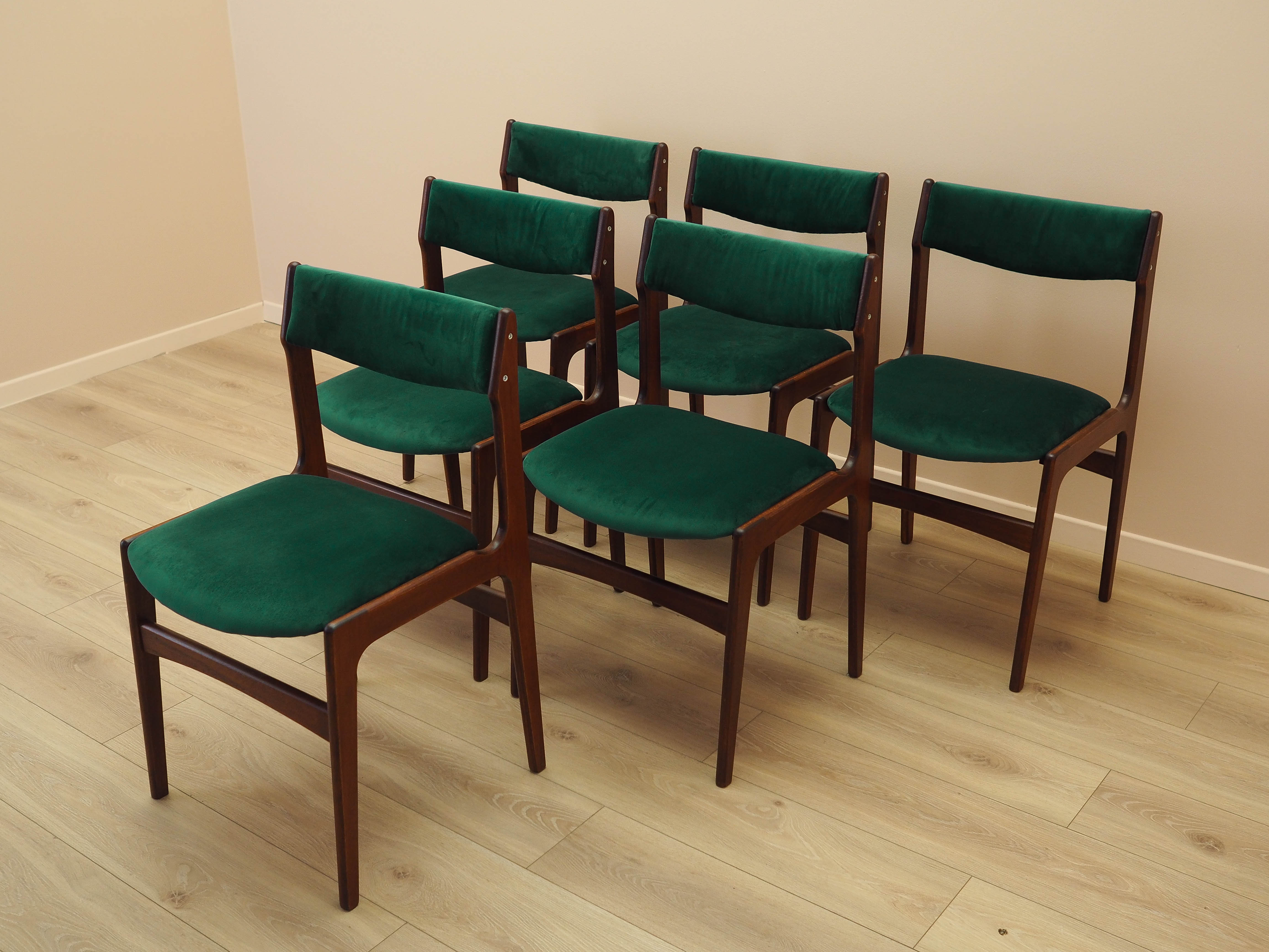 Teakwood chairs 6x Green