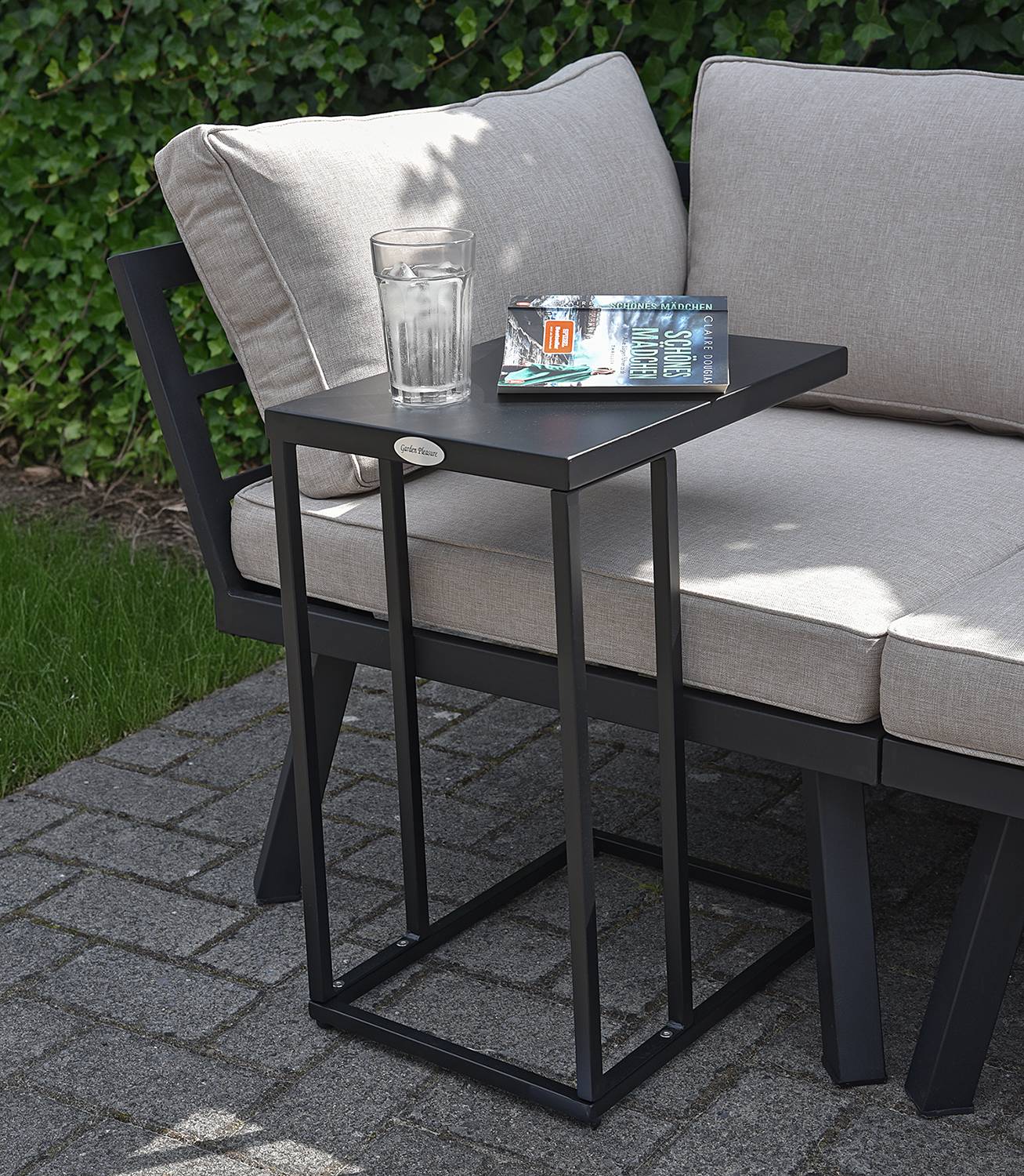 Dorea Beistelltisch Stahl Schwarz