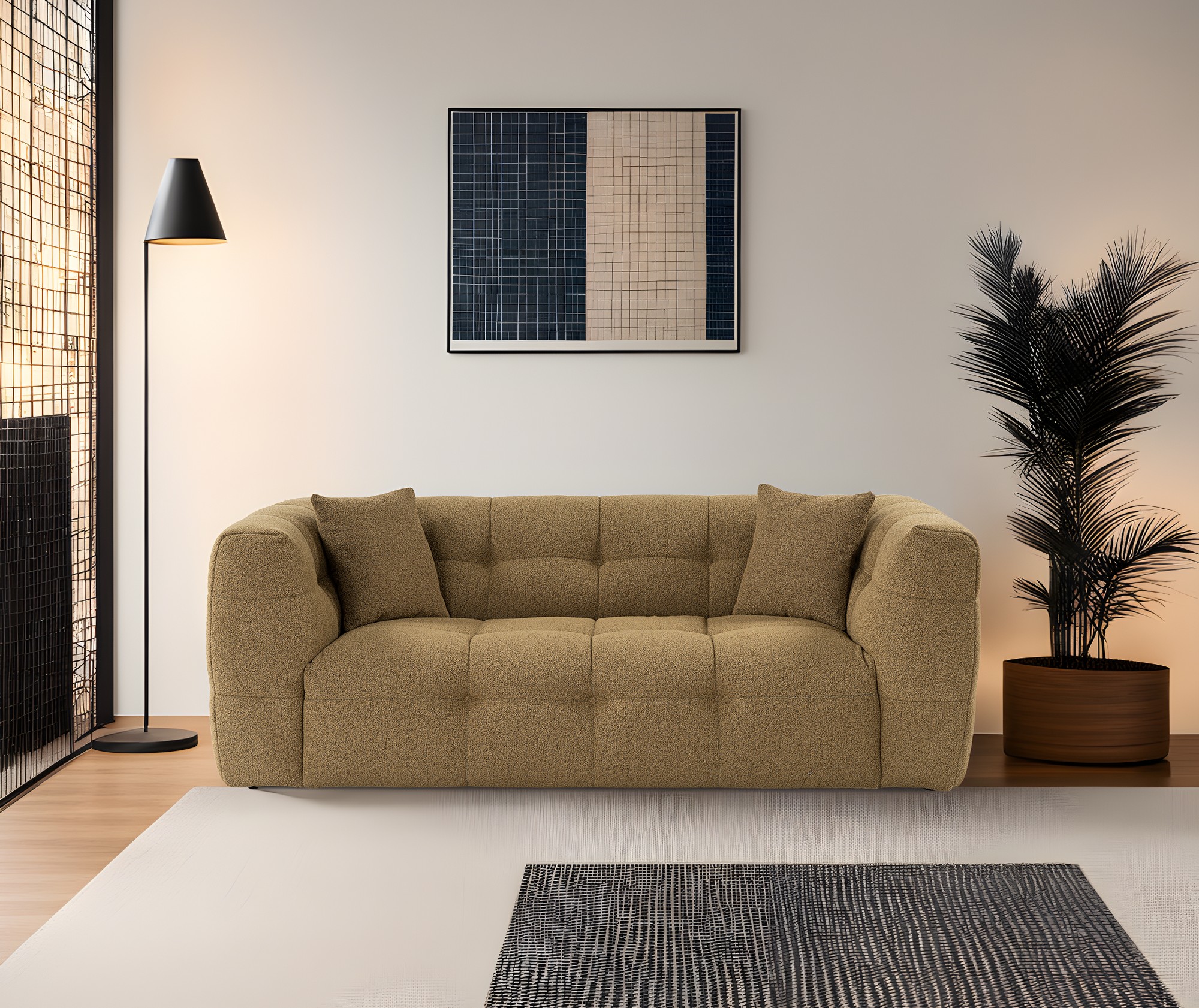 Cady Sofa 2-Sitzer Khaki