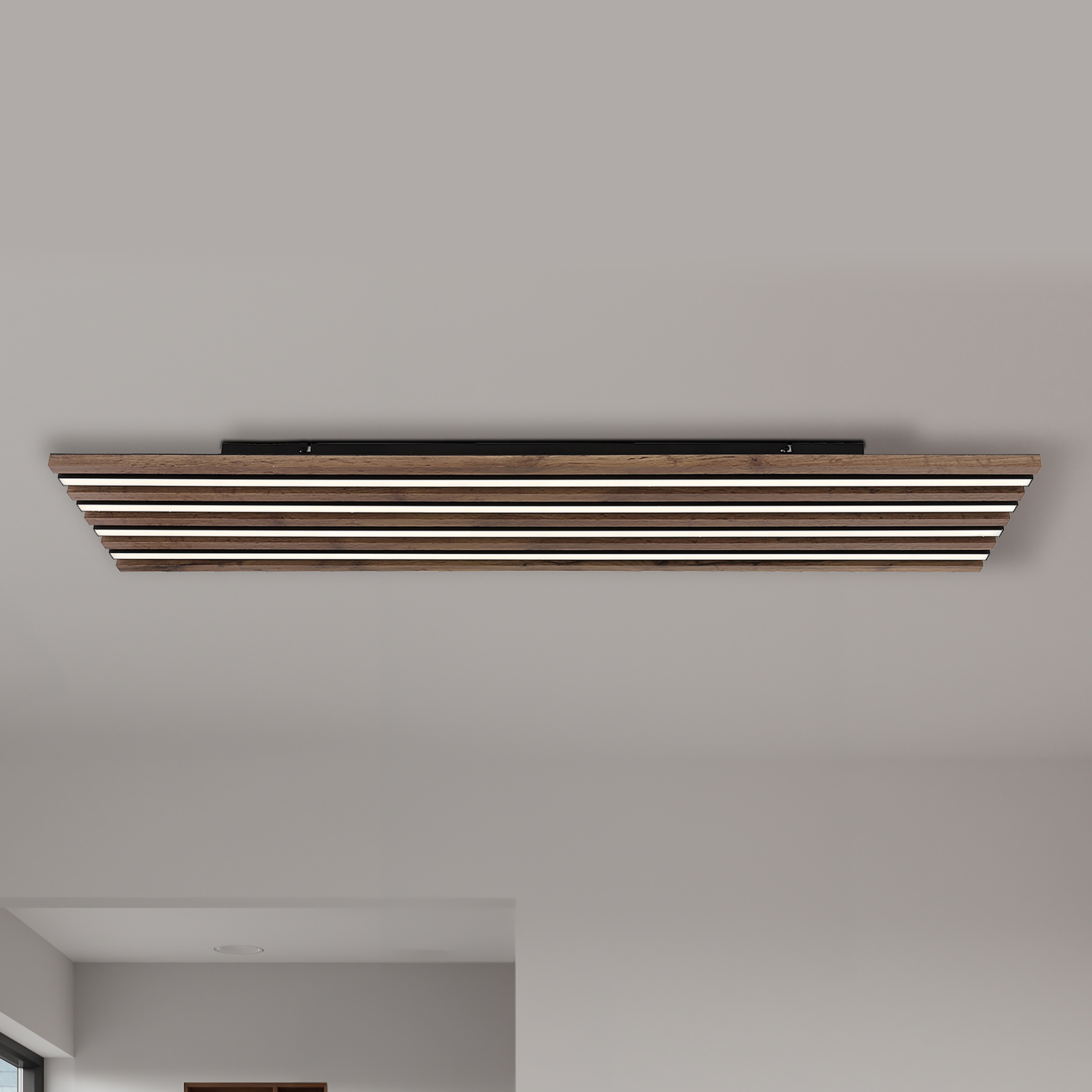 LED Ceiling Light Hayden 1-Light Acrylic Glass Iron 120 cm