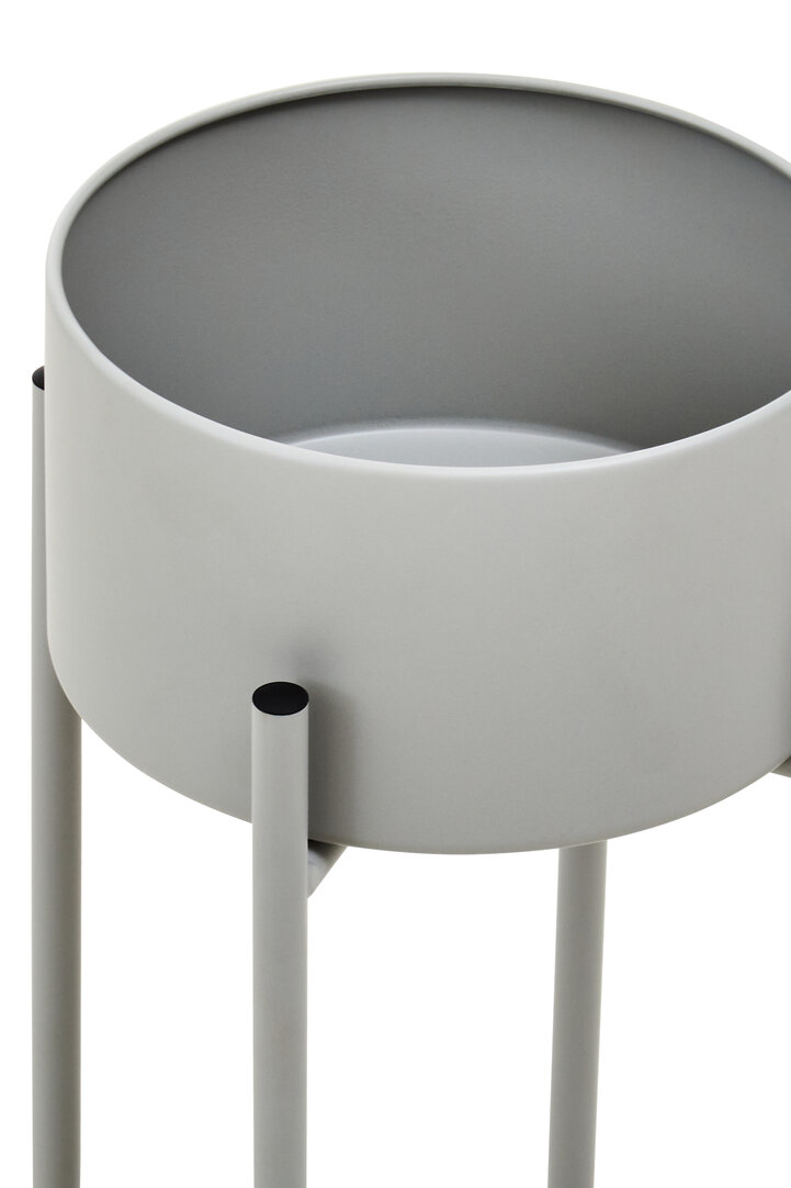 Trosa Kleine Boden-Blumenkübel Grau Schwarz