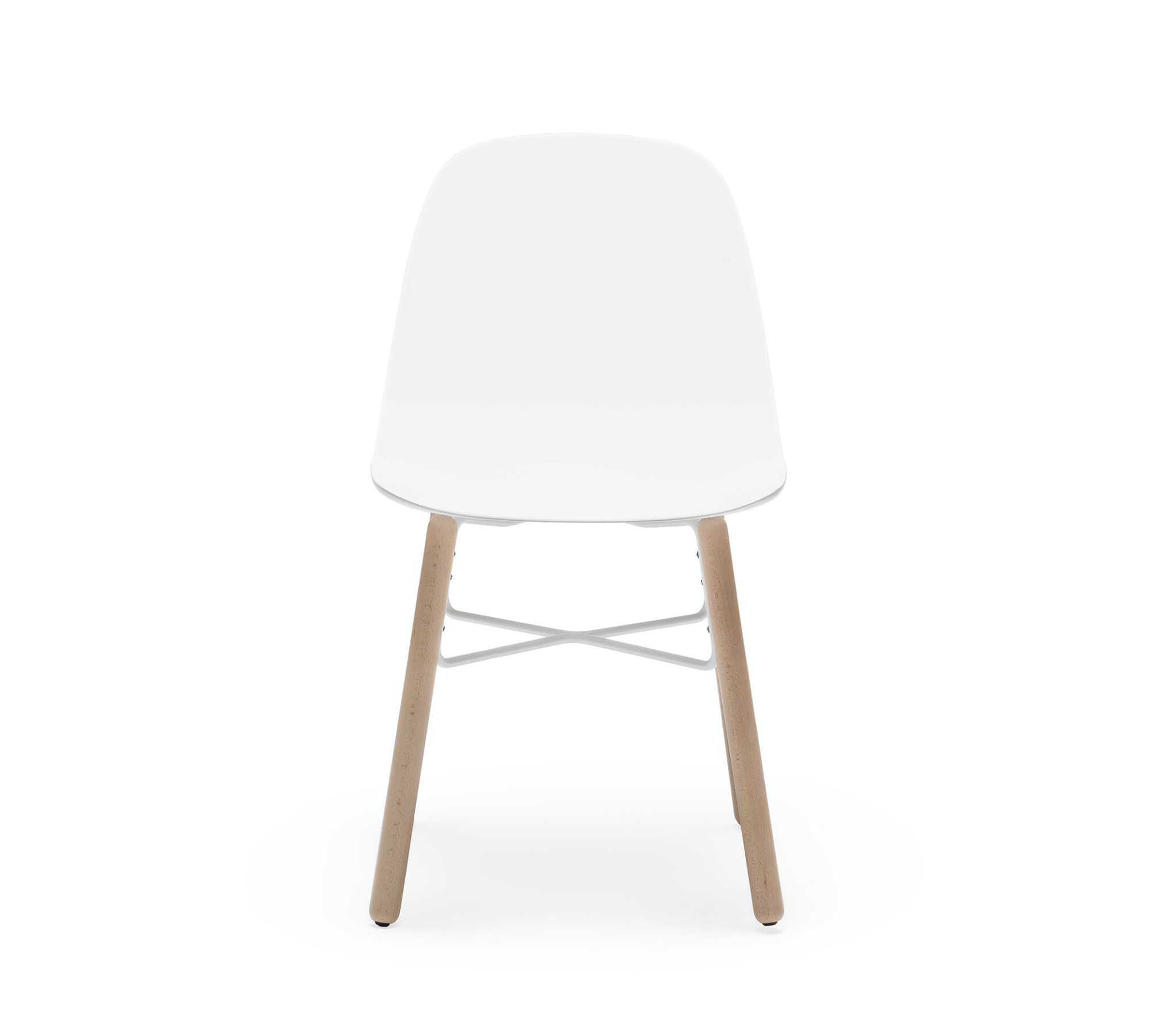 Babah W Stuhl Kunststoff Holz Weiß