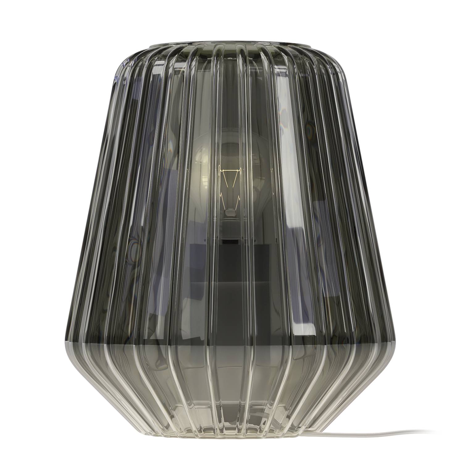 Loviisa Table Lamp Smoked Glass Iron 1-Light