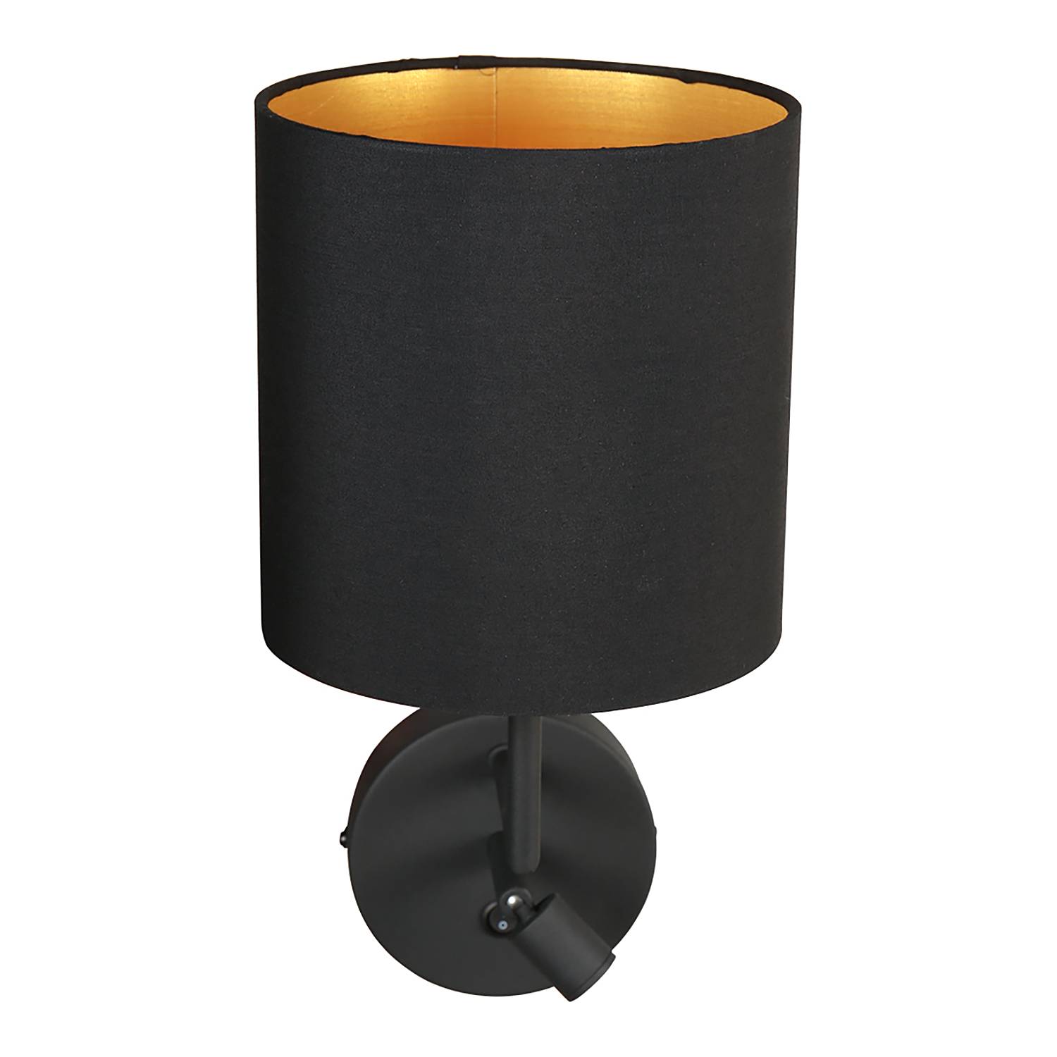 LED Wall Lamp Noor Cotton Aluminum 2-Light Black