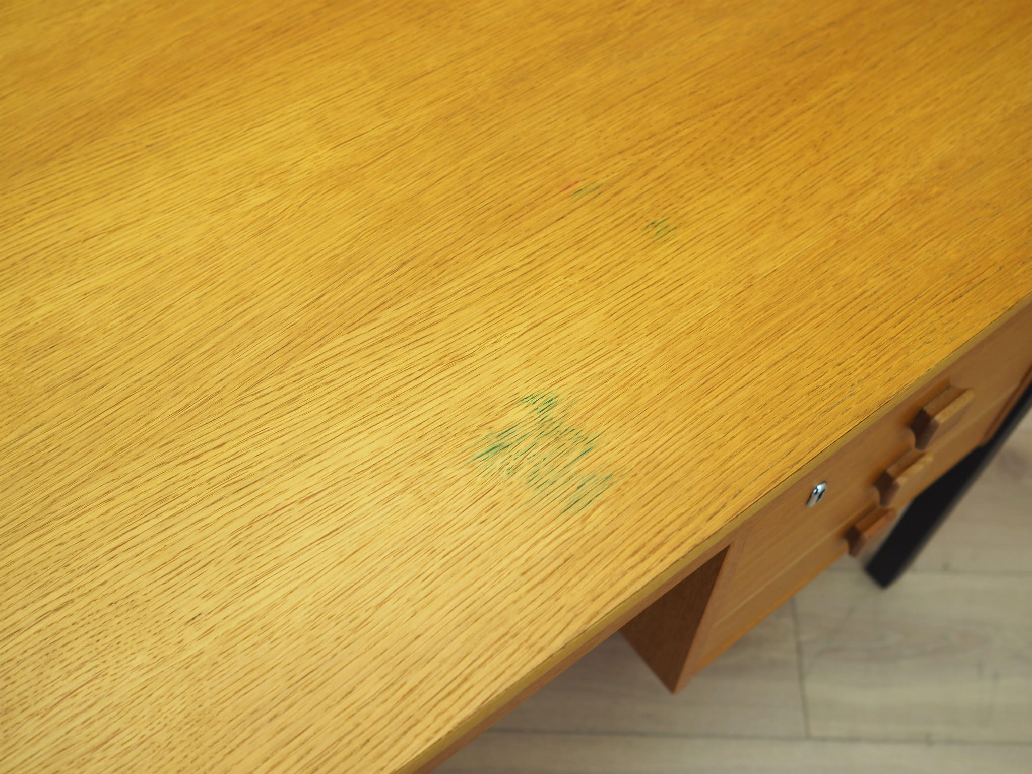 Vintage Desk Ash Wood Brown 1970s