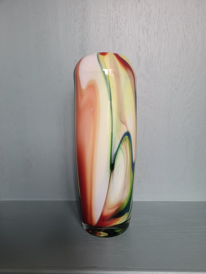 Vintage Vase Glas Mehrfarbig