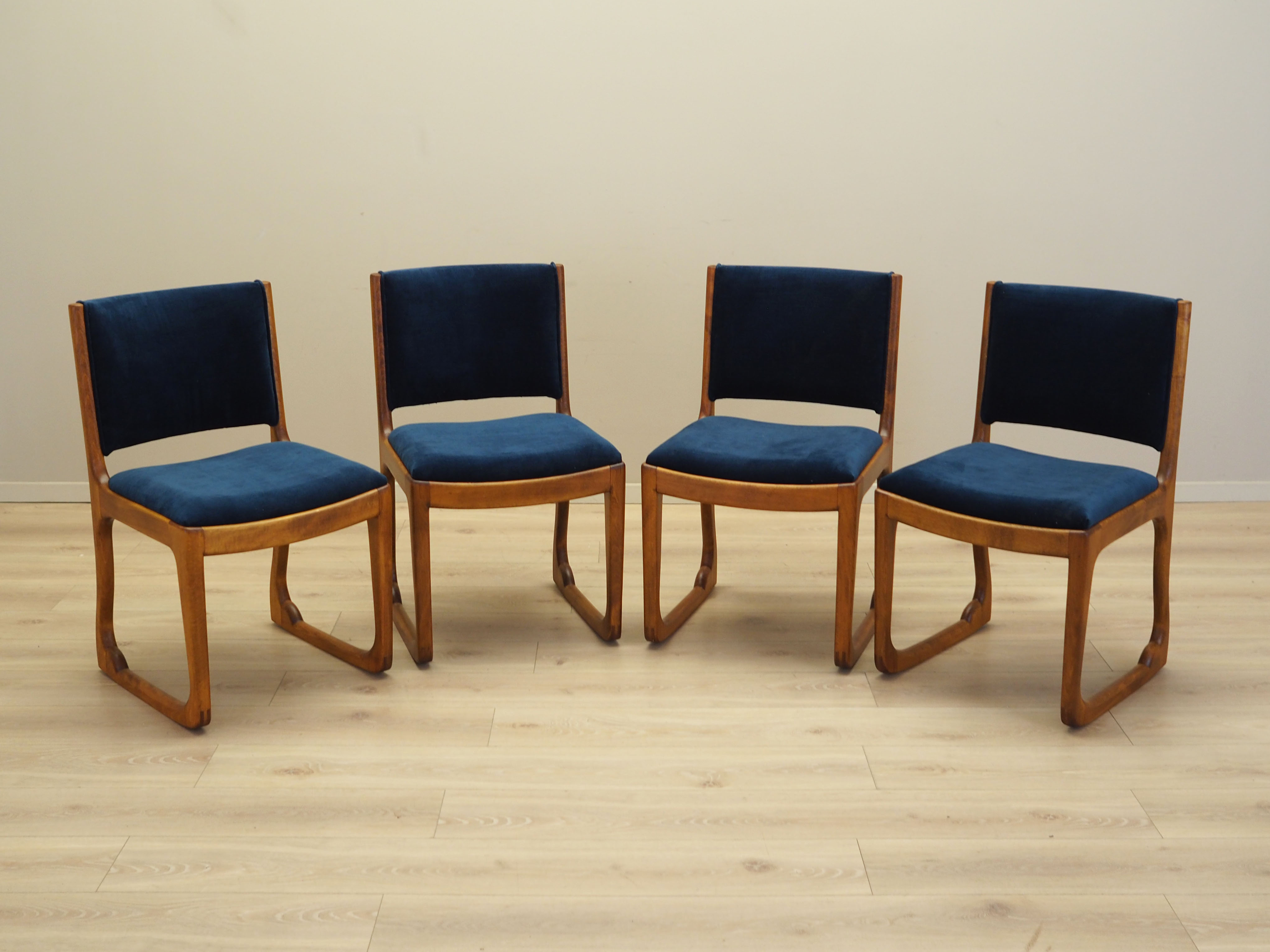4x Esszimmerstuhl Buchenholz 1950er Jahre