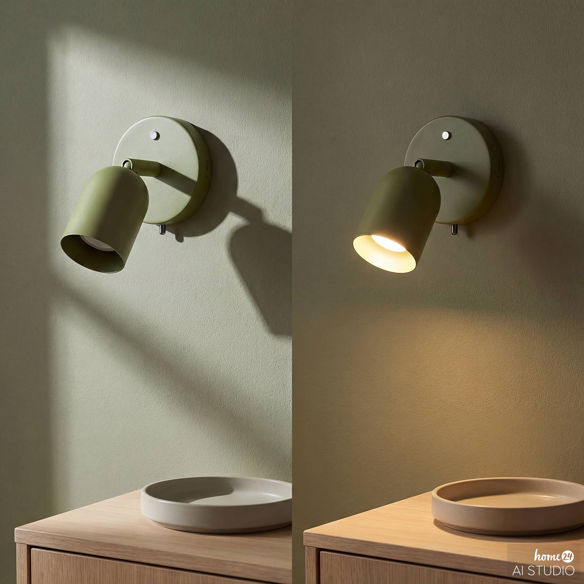 Dina Akku-Wandleuchte 3-Stufen-Dimmer Fernbedienung Grün