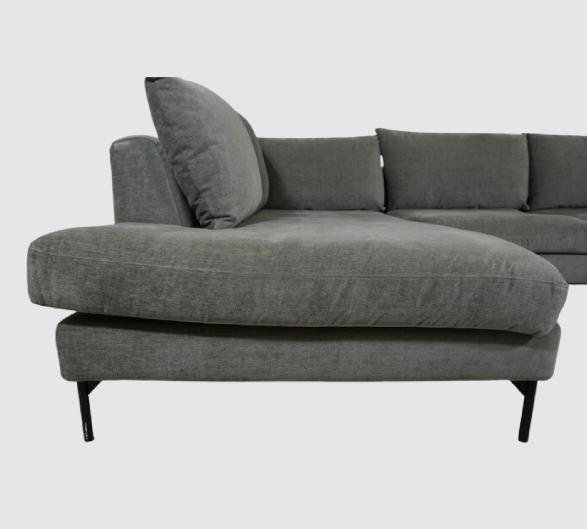 Noa Ecksofa Récamiere Links Planet Grey Green