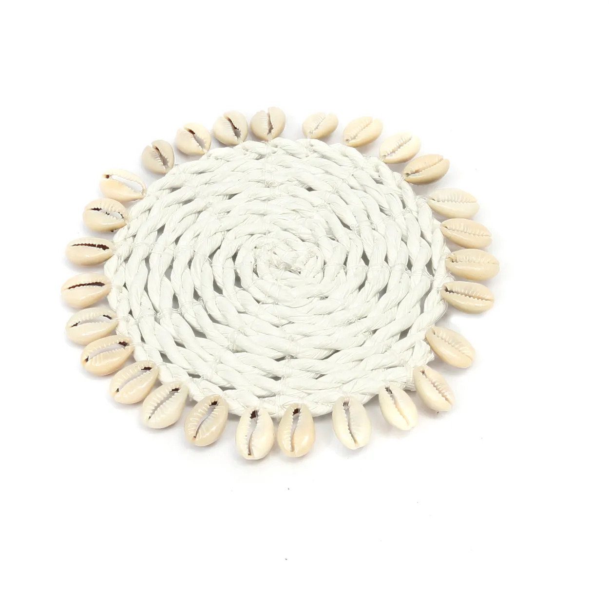 Shell Untersetzer Seegras Creme