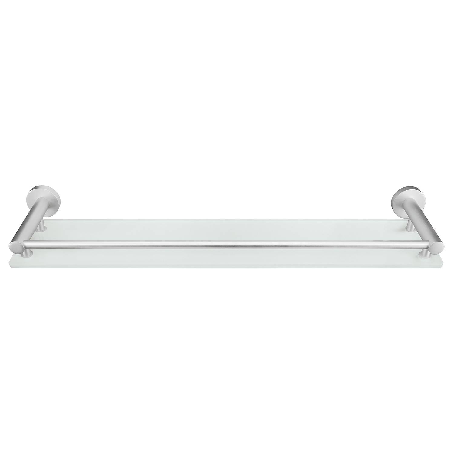 Ablage Apollo Aluminium Glas Silber Milchglas