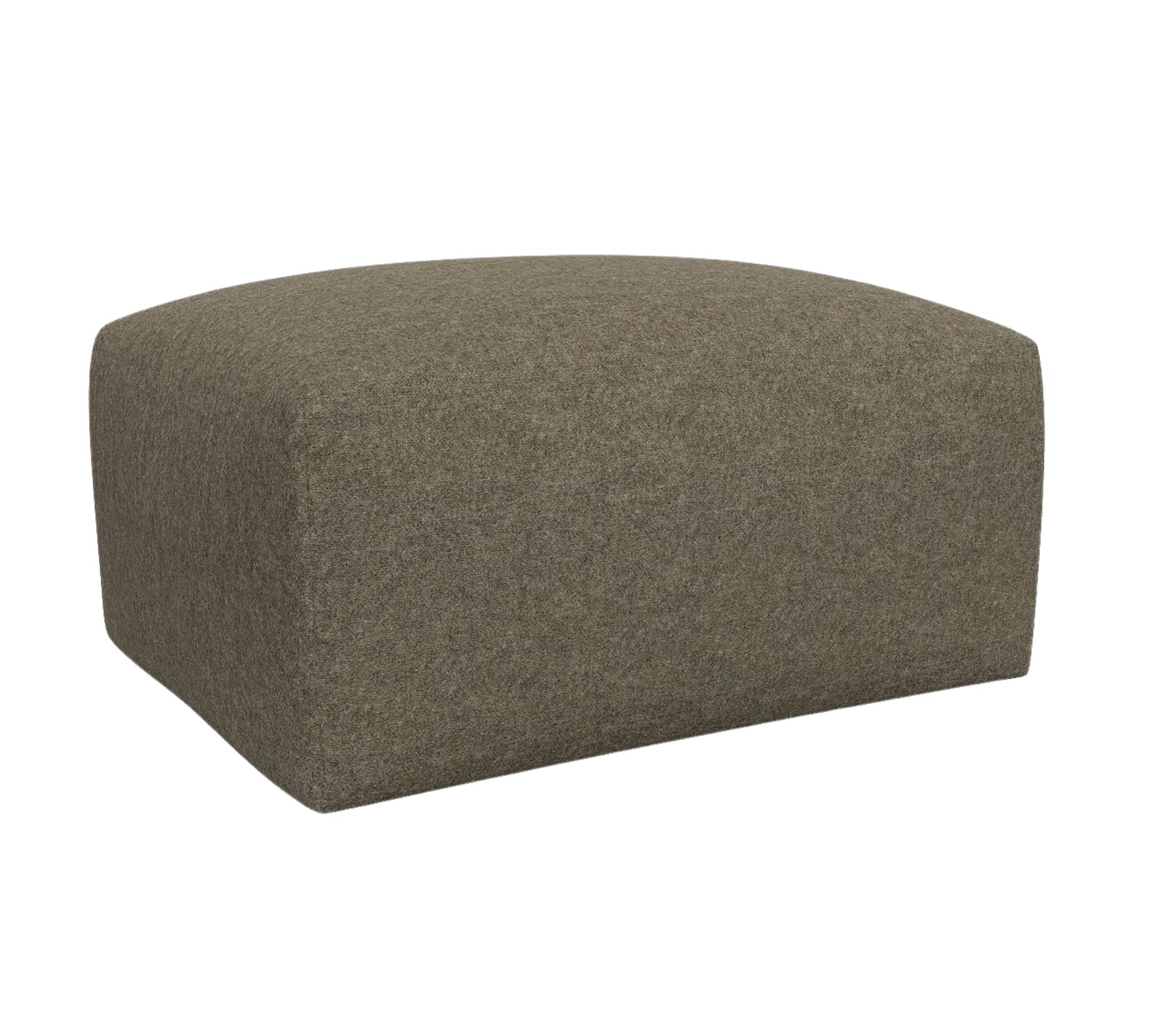 Pyllow Polsterhocker Wolle Graubraun