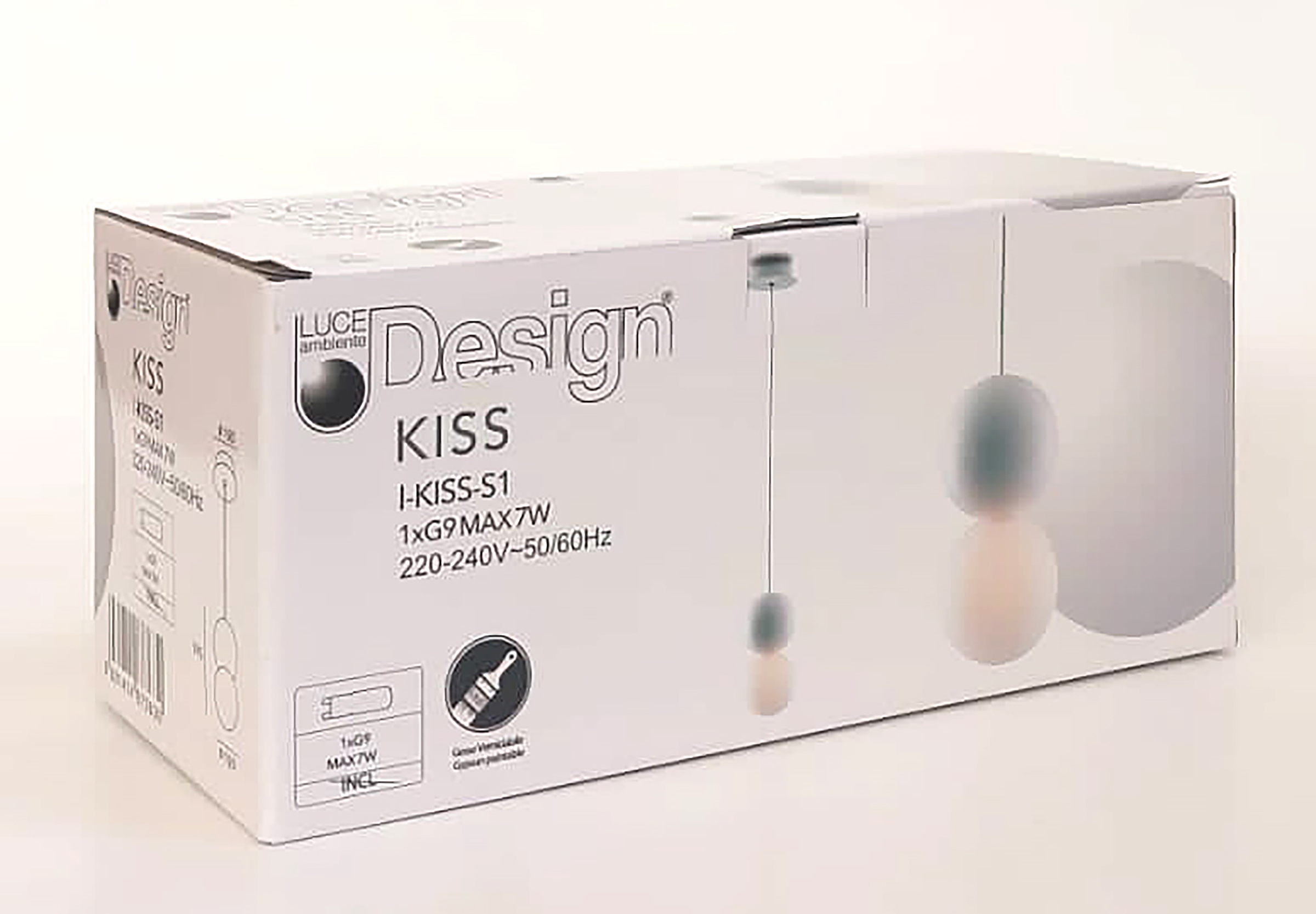 1-Flammig Kiss Pendelleuchte Acrylglas Gips