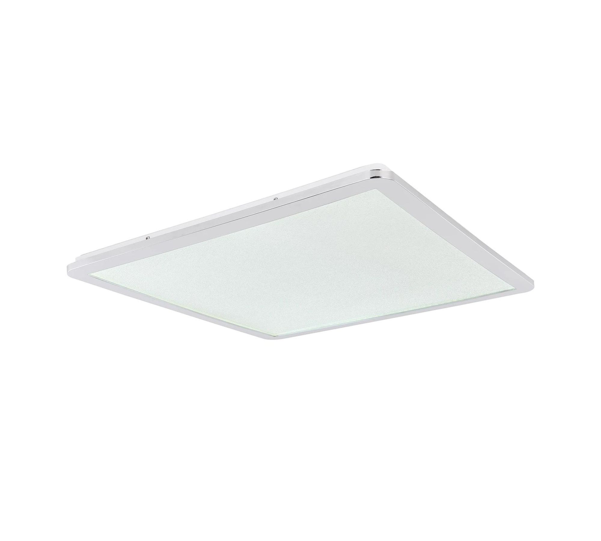 LED Deckenleuchte 1-flammig Glas Eisen Silber