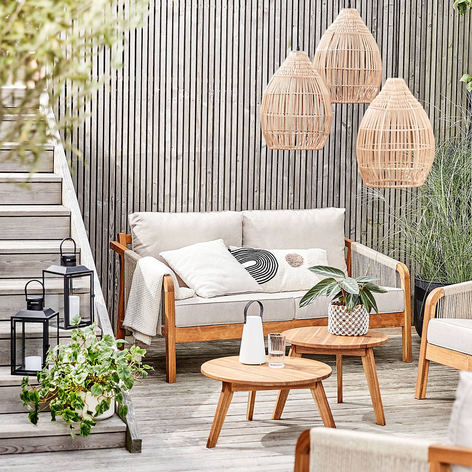 ROPE ISLAND Beistelltisch Akazienholz