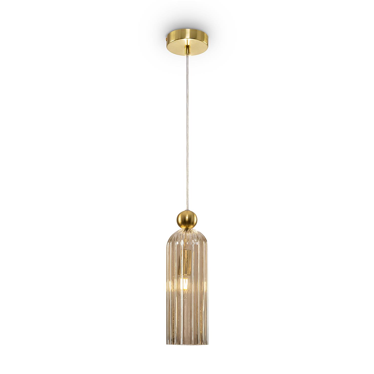 Pendelleuchte Antic Farbglas Metall Durchscheinend Gold
