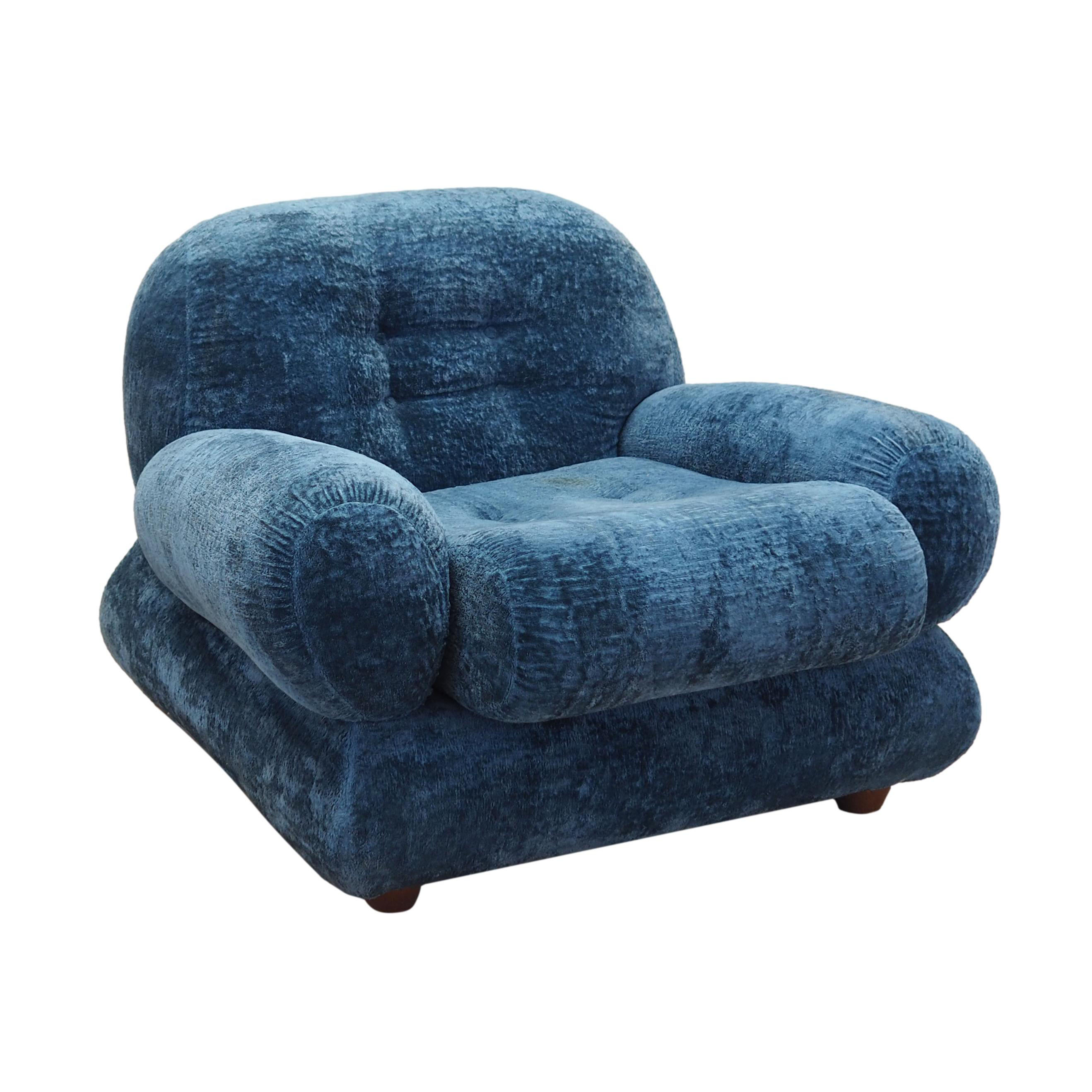 Sessel Blau 1970er Jahre