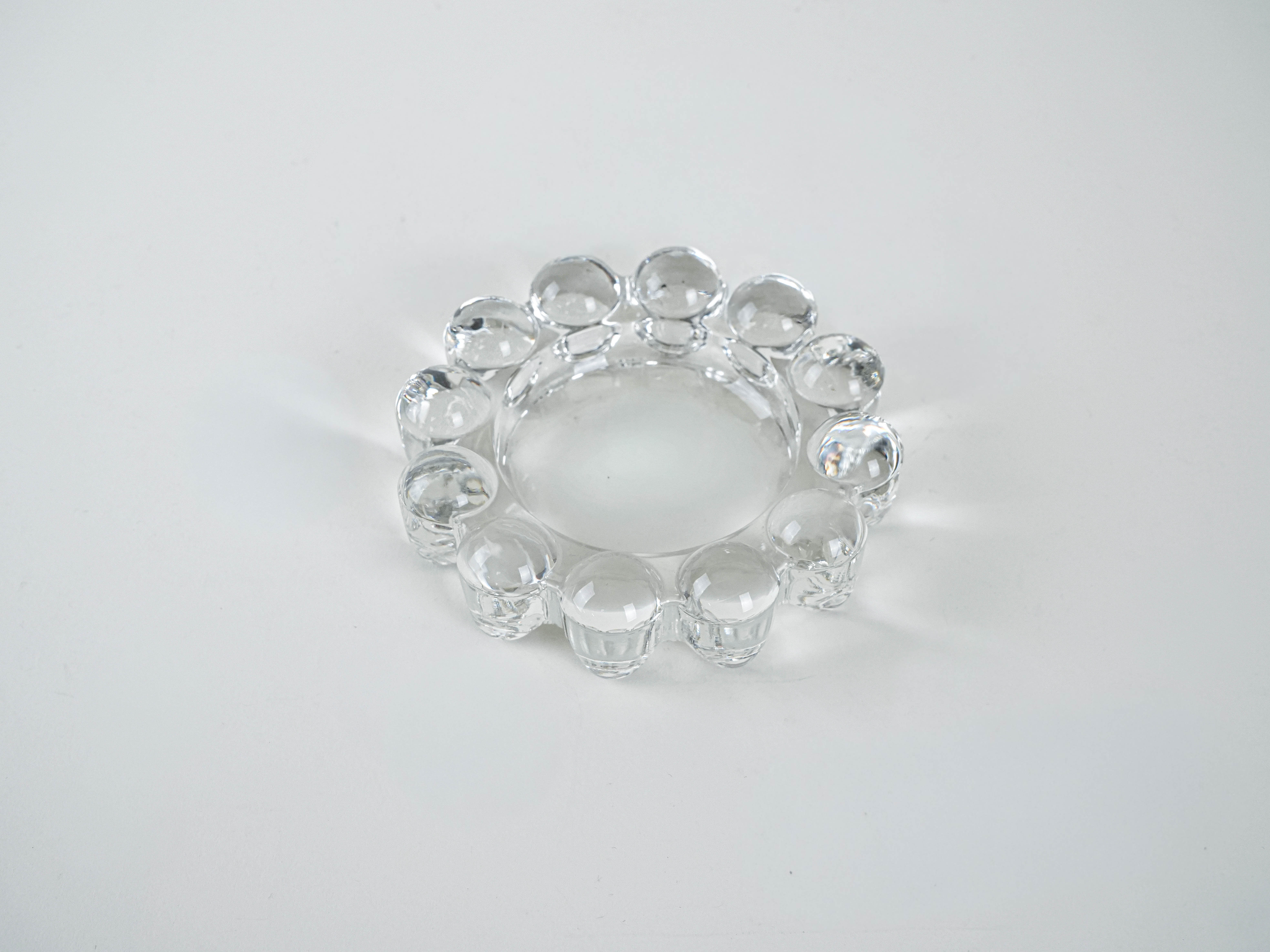 Glass candle holder