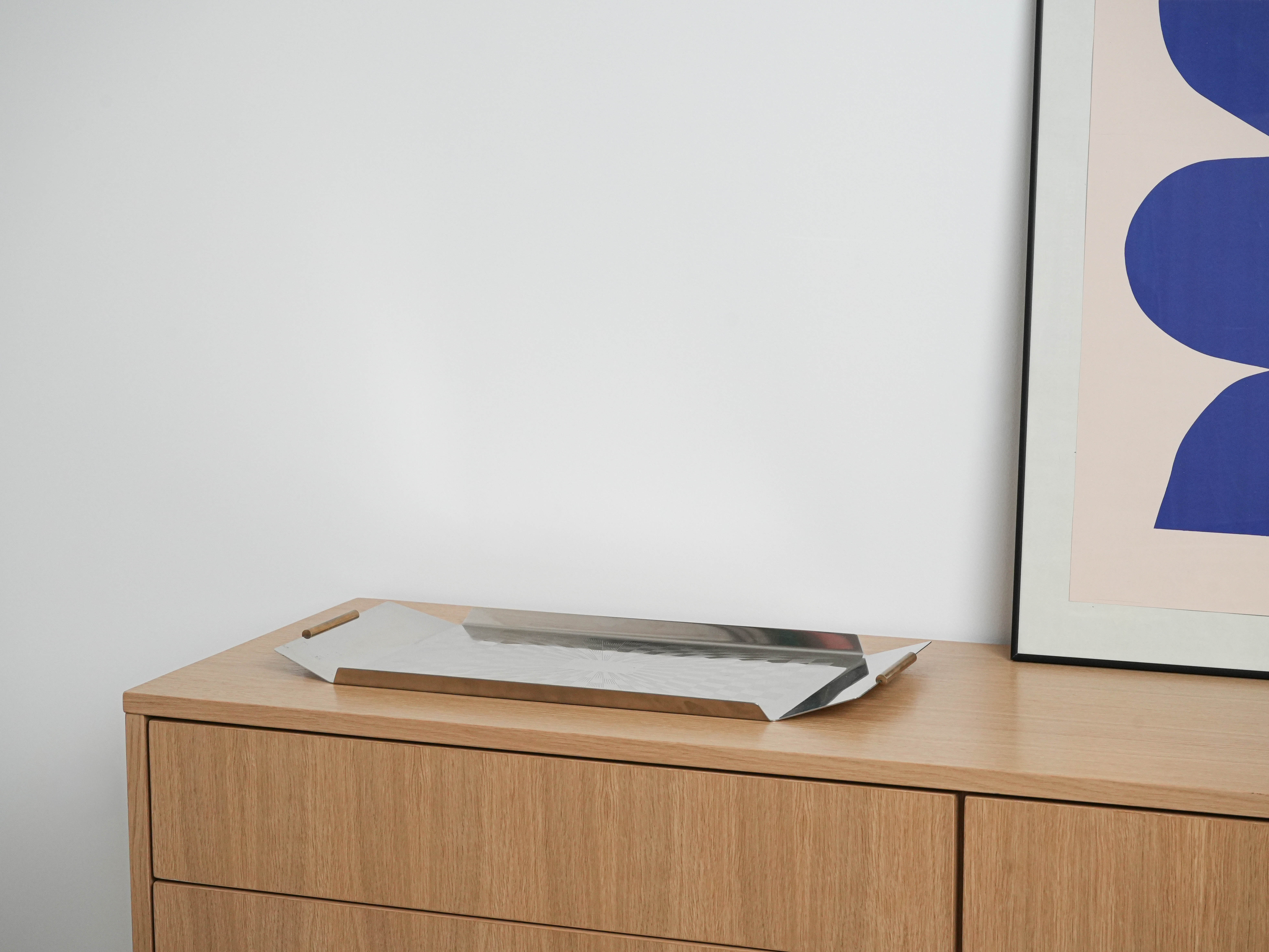 Edelstahltablett Silber