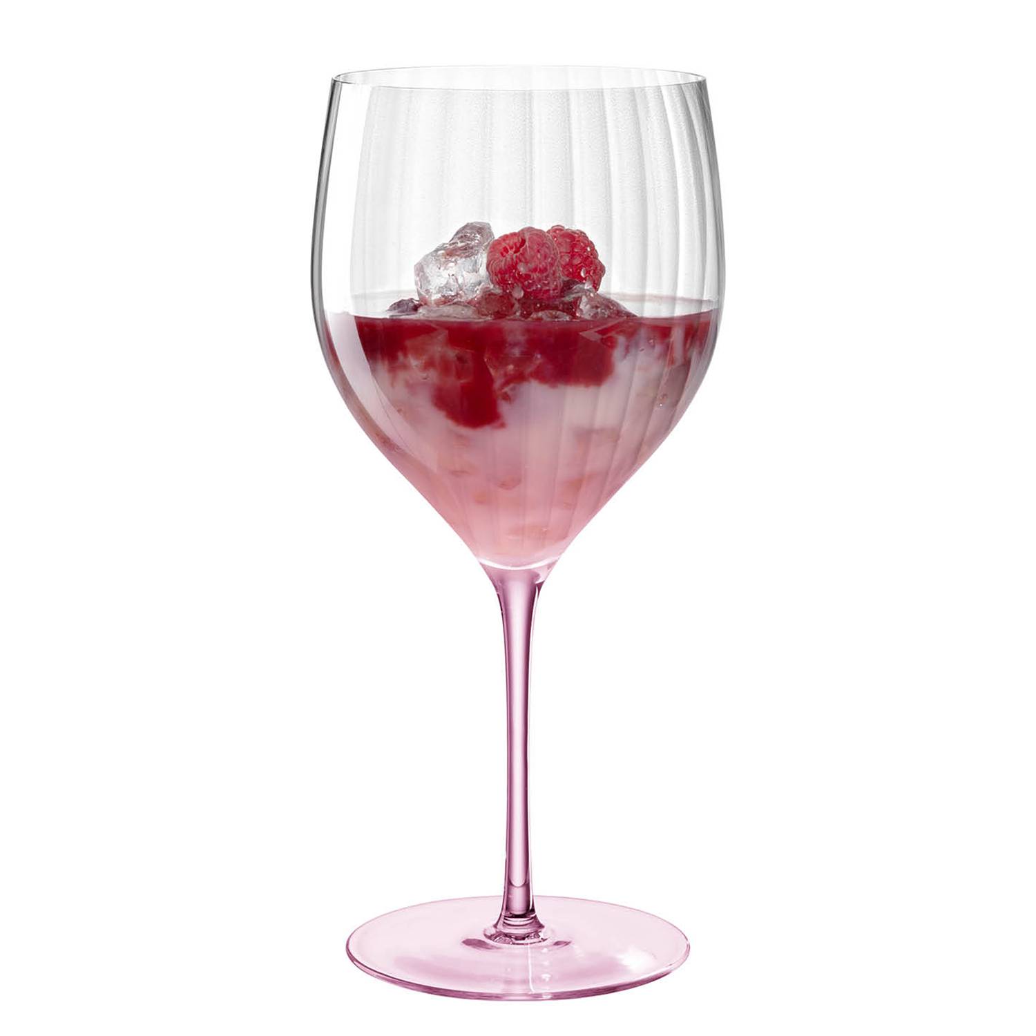 Cocktail glass Poesia set of 6 crystal glass pink