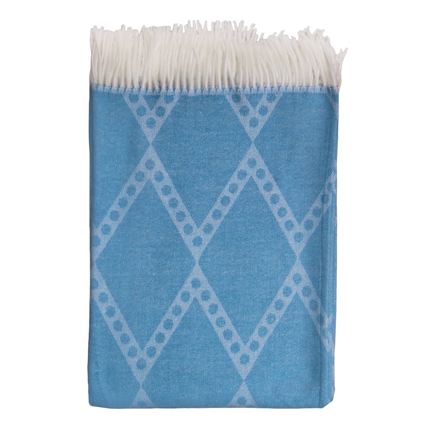 Plaid Melody Persia Decke Webstoff Jeansblau