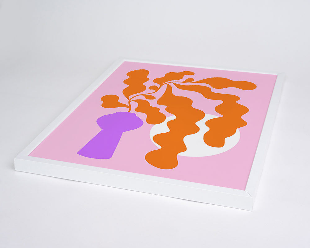 The Trendy Pot Kunstdruck mit Rahmen Mehrfarbig