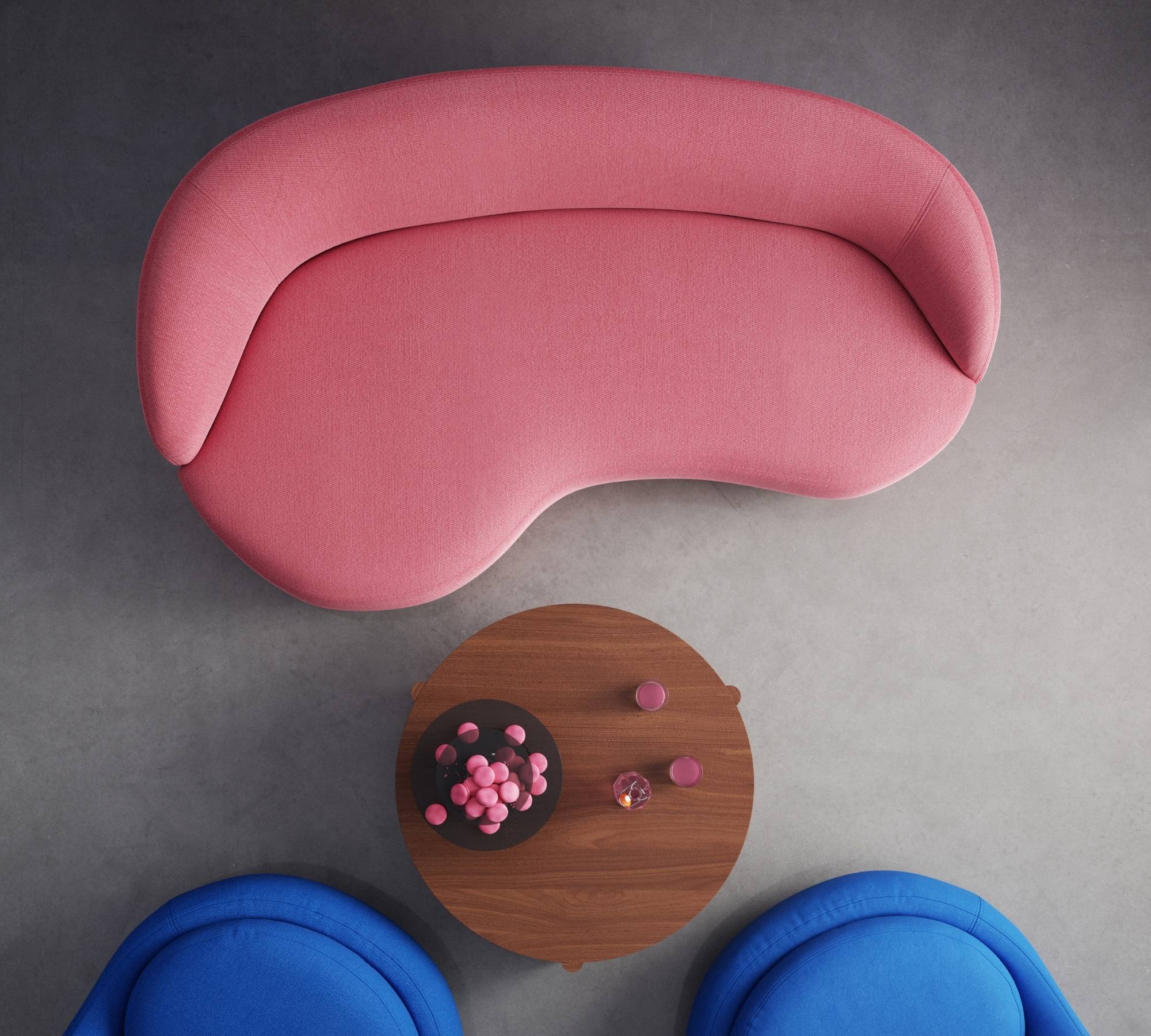 Rose 2,5-Sitzer Sofa Firenze Bubblegum