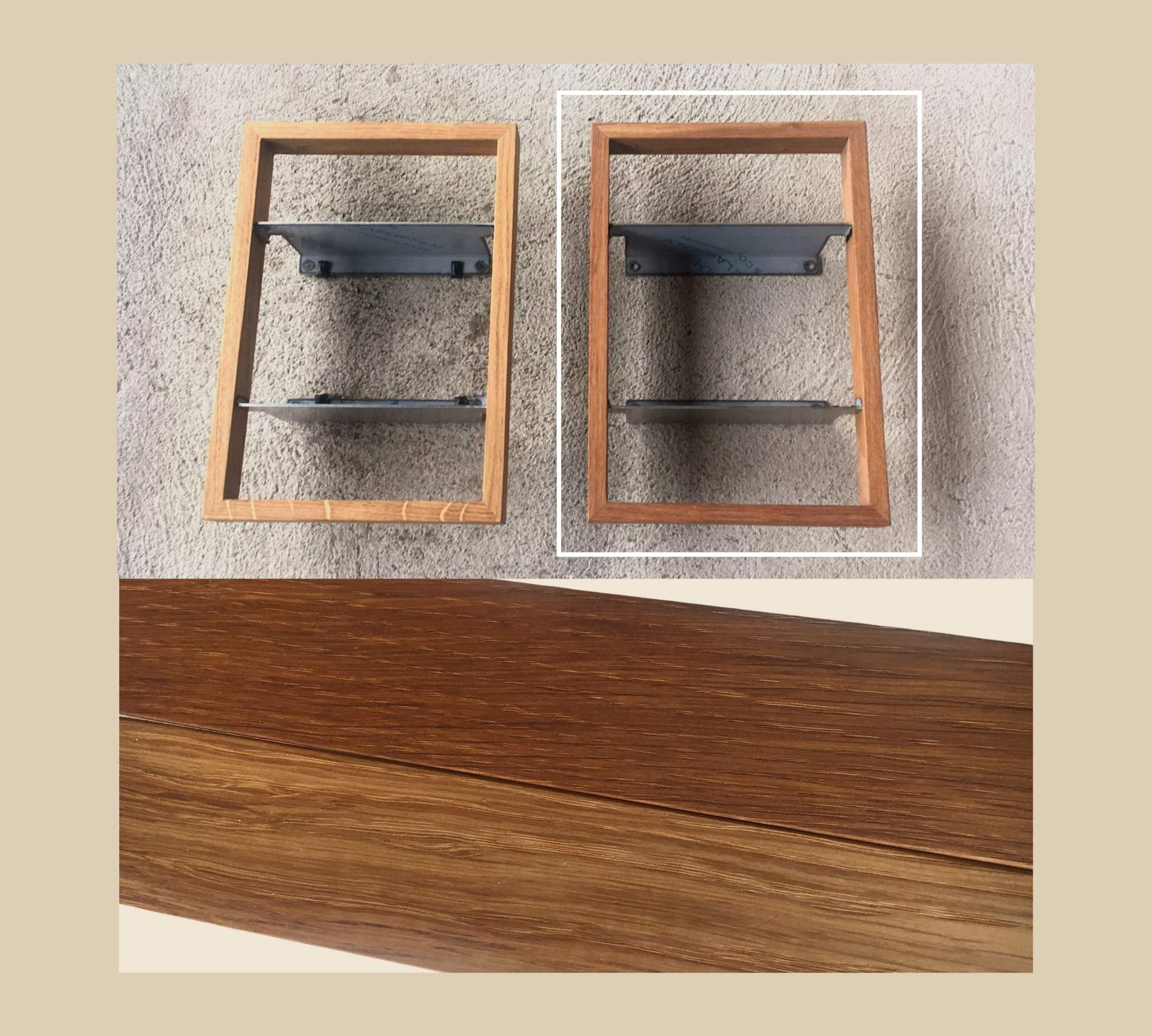 Bücherregal b6 mit Eichenrahmen Maßabweichung