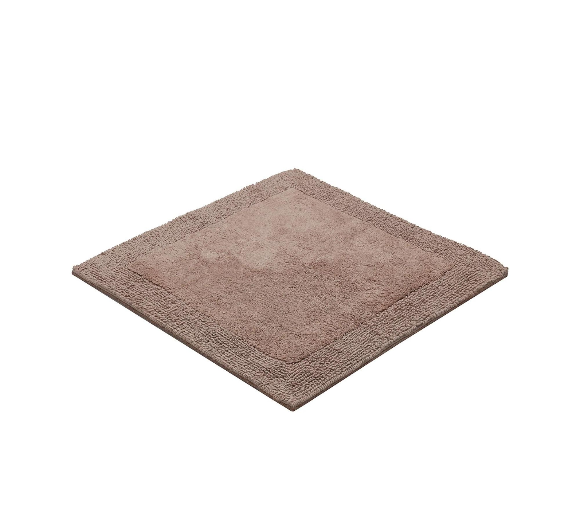 Bath mat woven fabric brown 60 x 60 cm