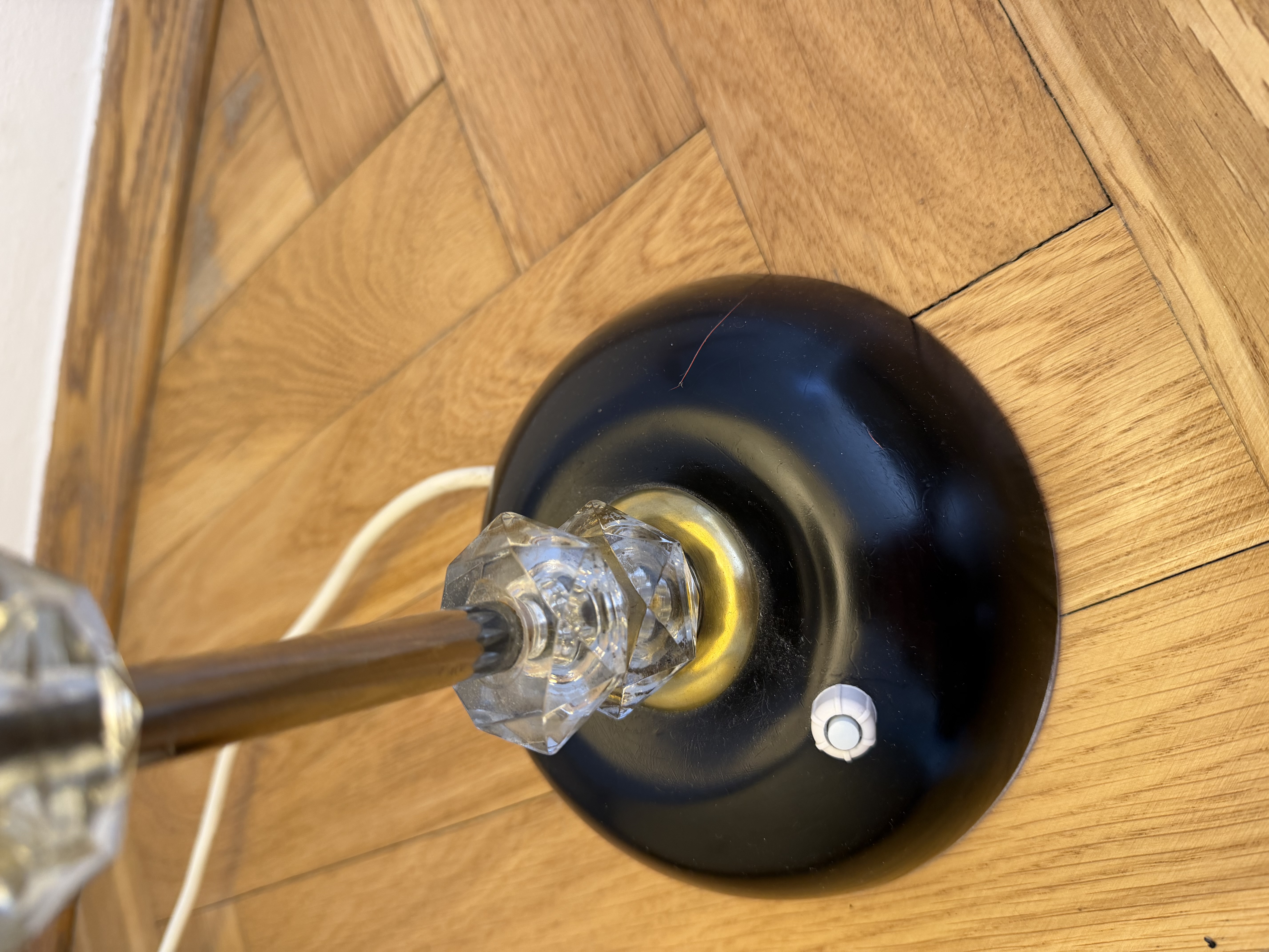 Tischlampe Metall Schwarz 1970er Jahre