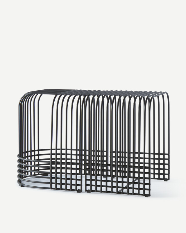Polspotten Hocker Metall Schwarz