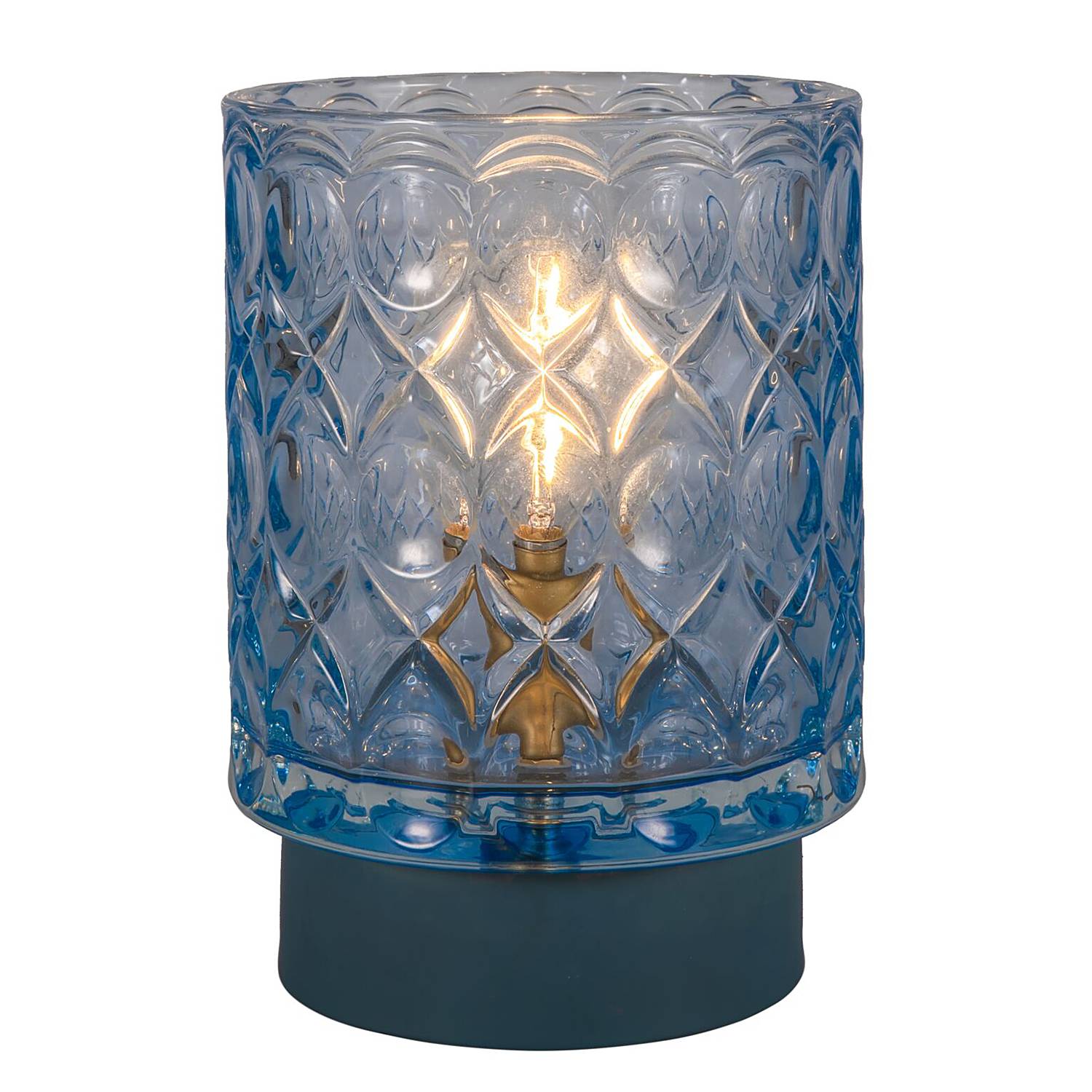 Glamour Typ C Tischleuchte Aluminium Farbglas 1-flammig