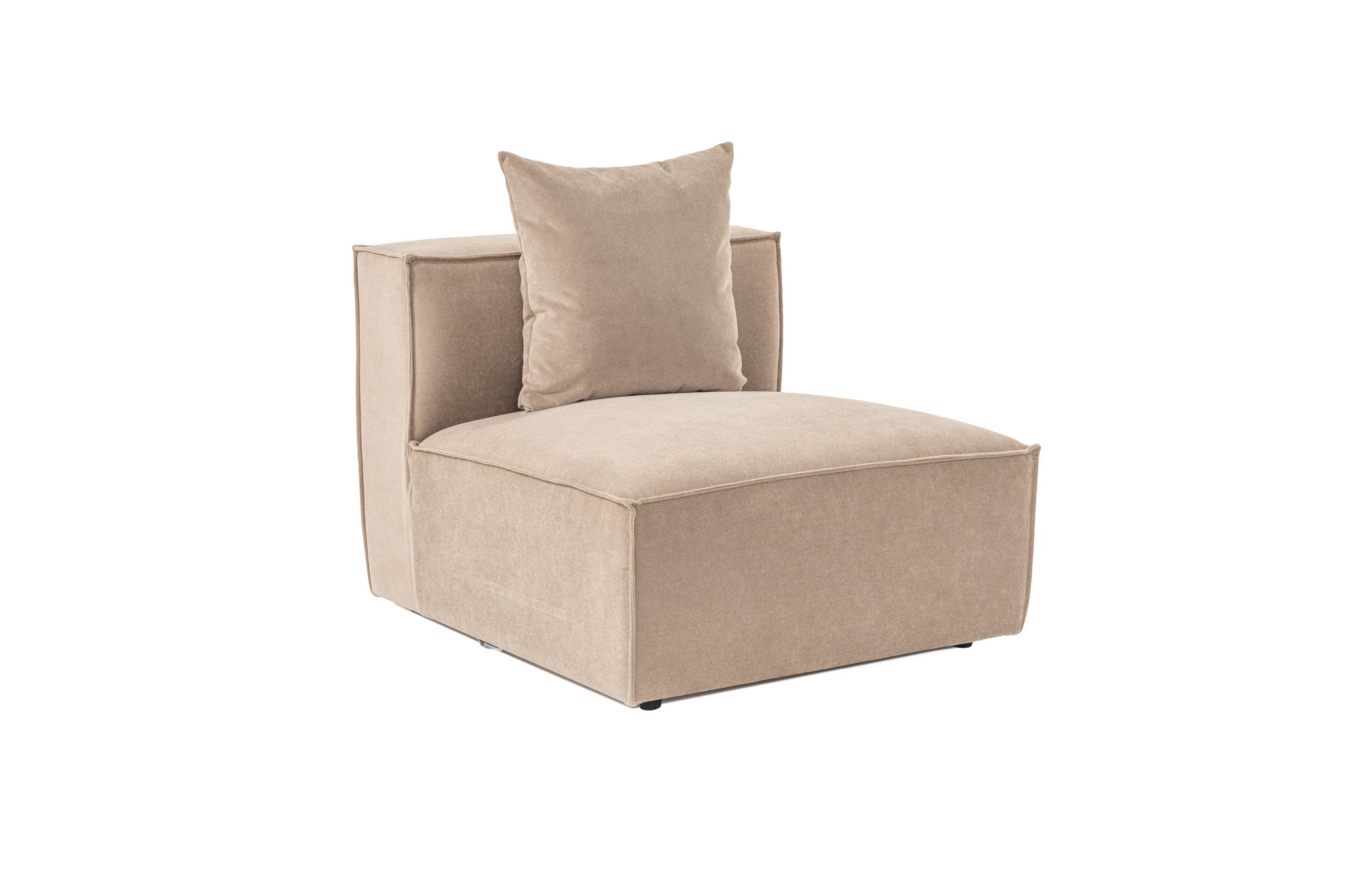 Modulsofa 1-Sitzer Leinen Cappuccino