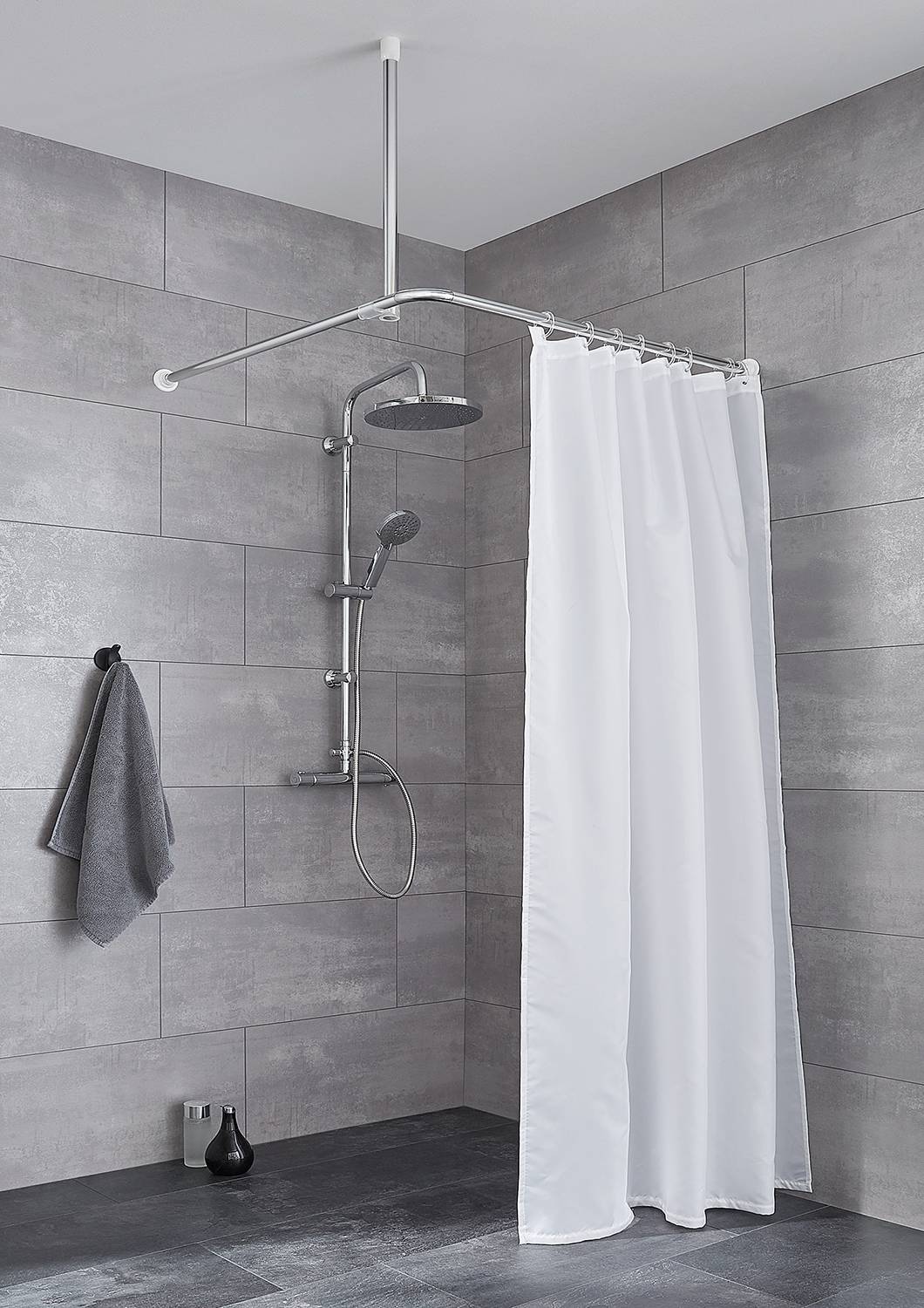 Winkelstange Universal-Stange Aluminium Silber