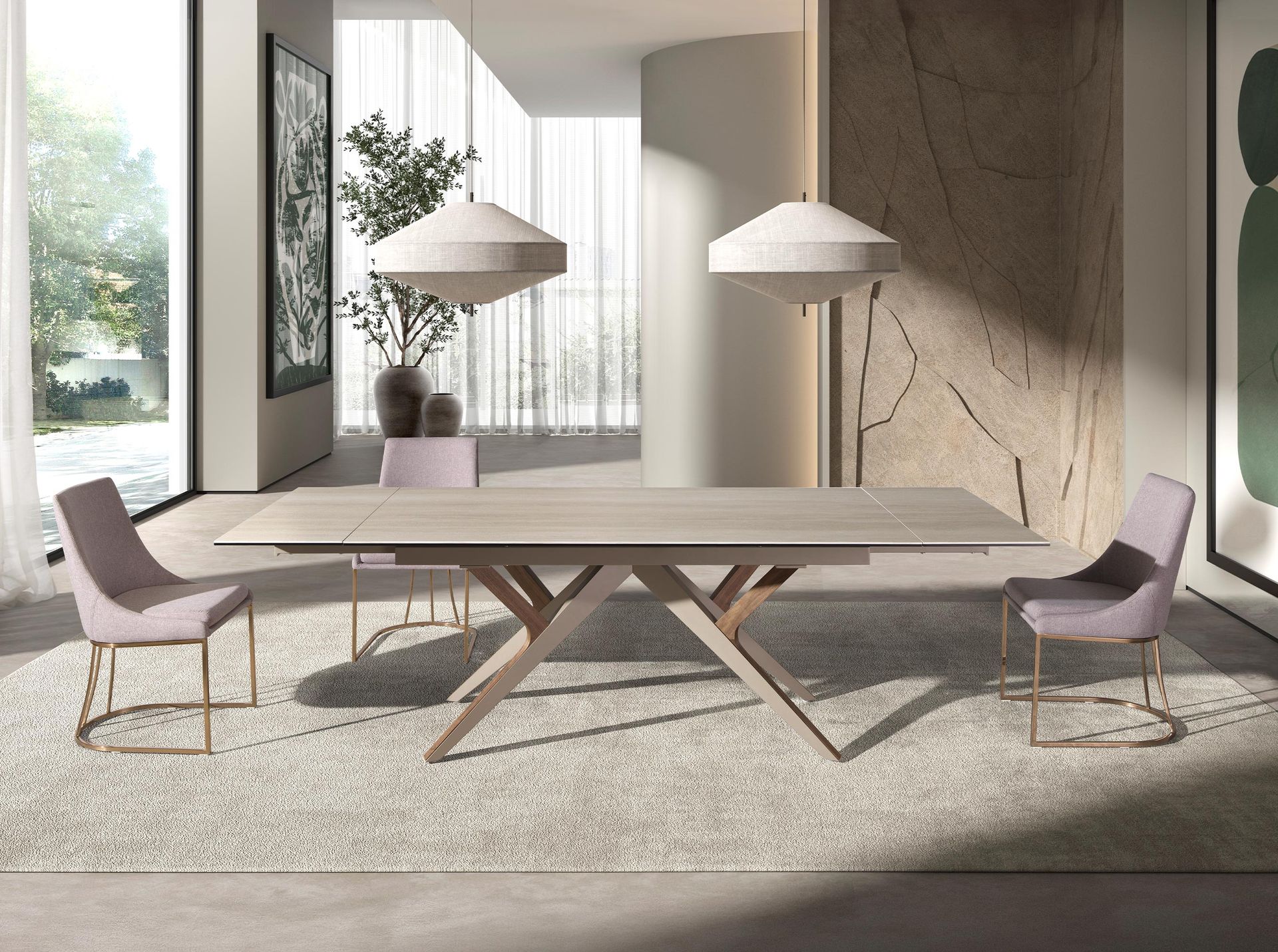 Sedia da pranzo tessuto grigio