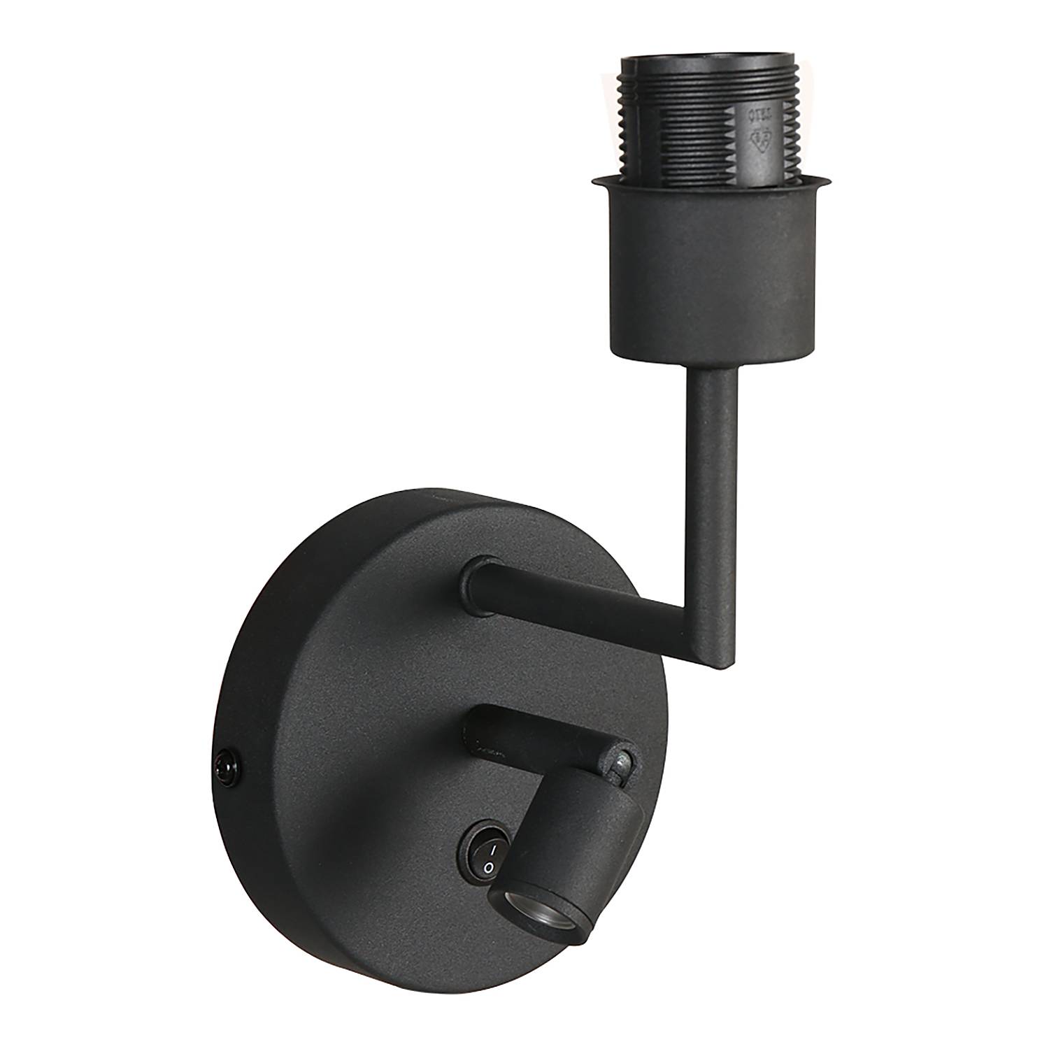 LED Wall Lamp Noor Cotton Aluminum 2-Light Black